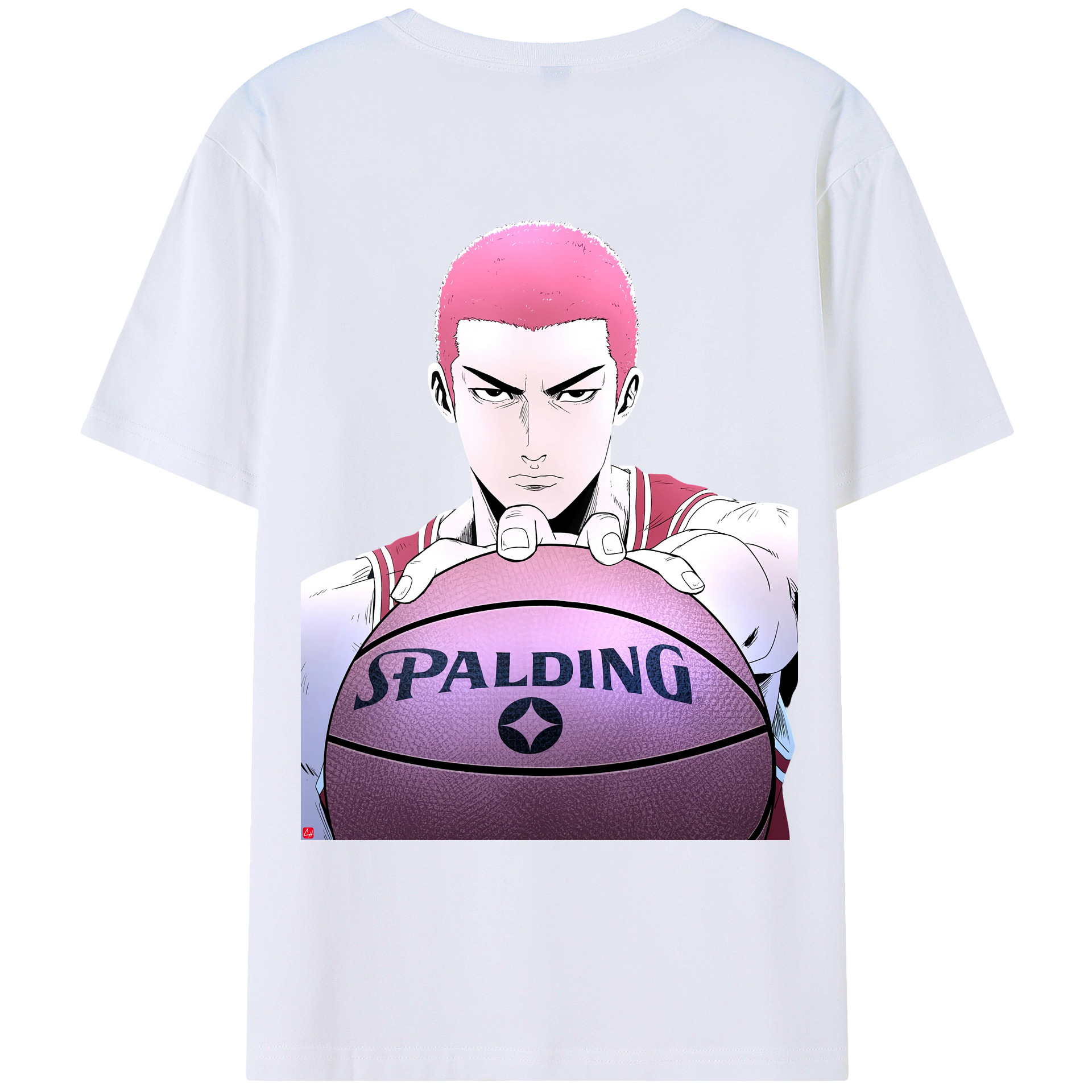 （画像用） SLAM DUNK／スラムダンク 綿100％ メンズ半袖Tシャツ（バックプリント） 通気性