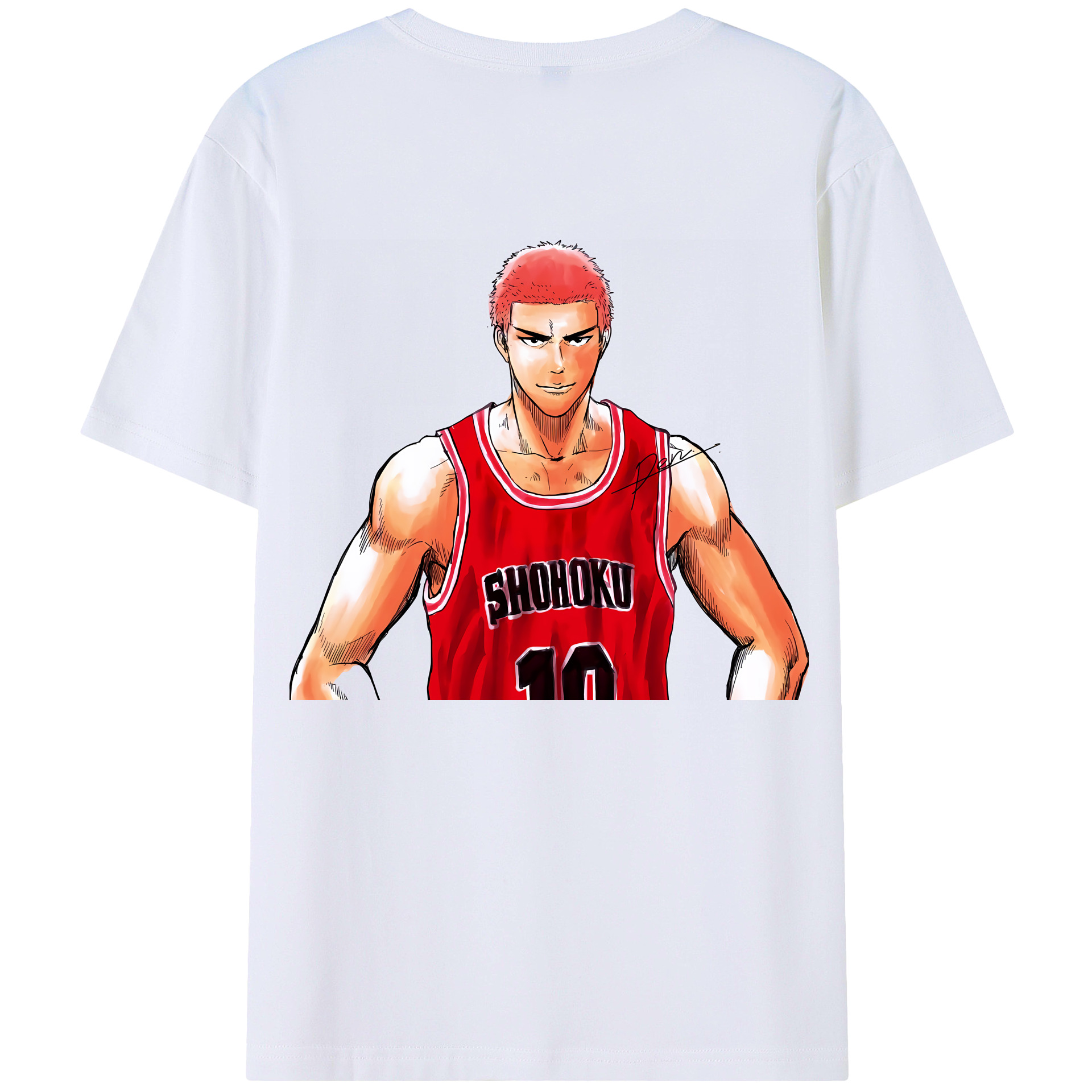 （画像用） SLAM DUNK／スラムダンク 綿100％ メンズ半袖Tシャツ（バックプリント） 通気性