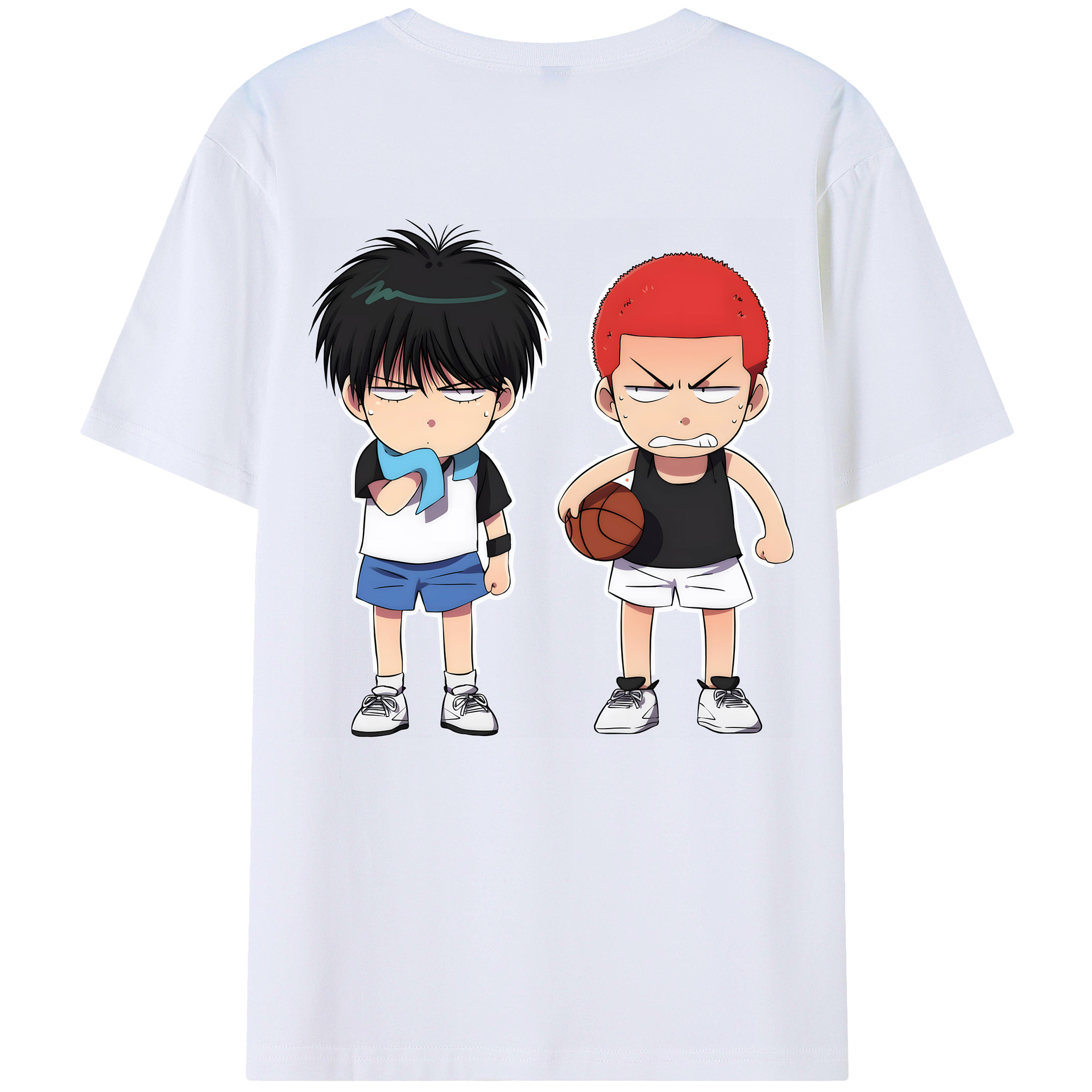 （画像用） SLAM DUNK／スラムダンク 綿100％ メンズ半袖Tシャツ（バックプリント） 通気性