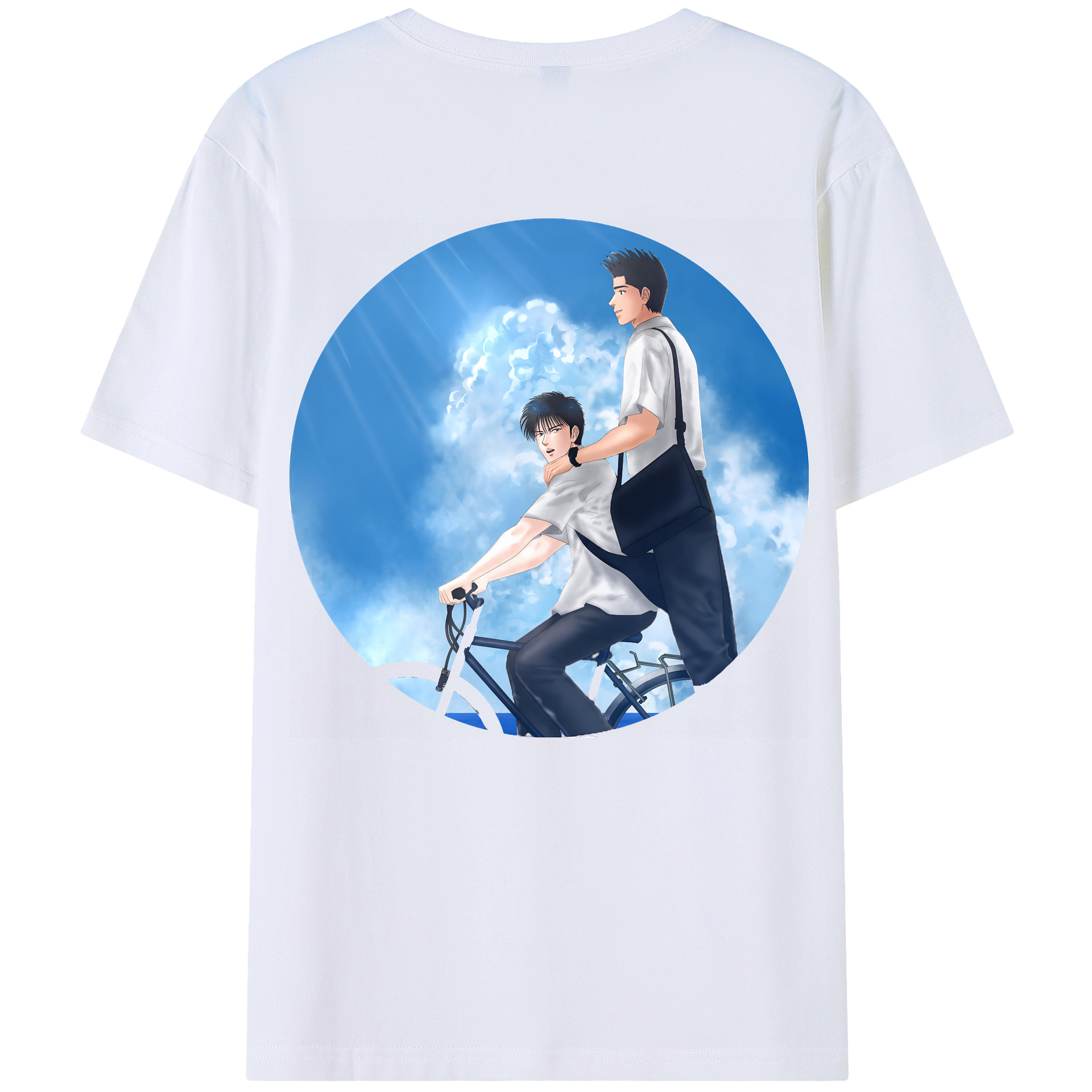 （画像用） SLAM DUNK／スラムダンク 綿100％ メンズ半袖Tシャツ（バックプリント） 通気性
