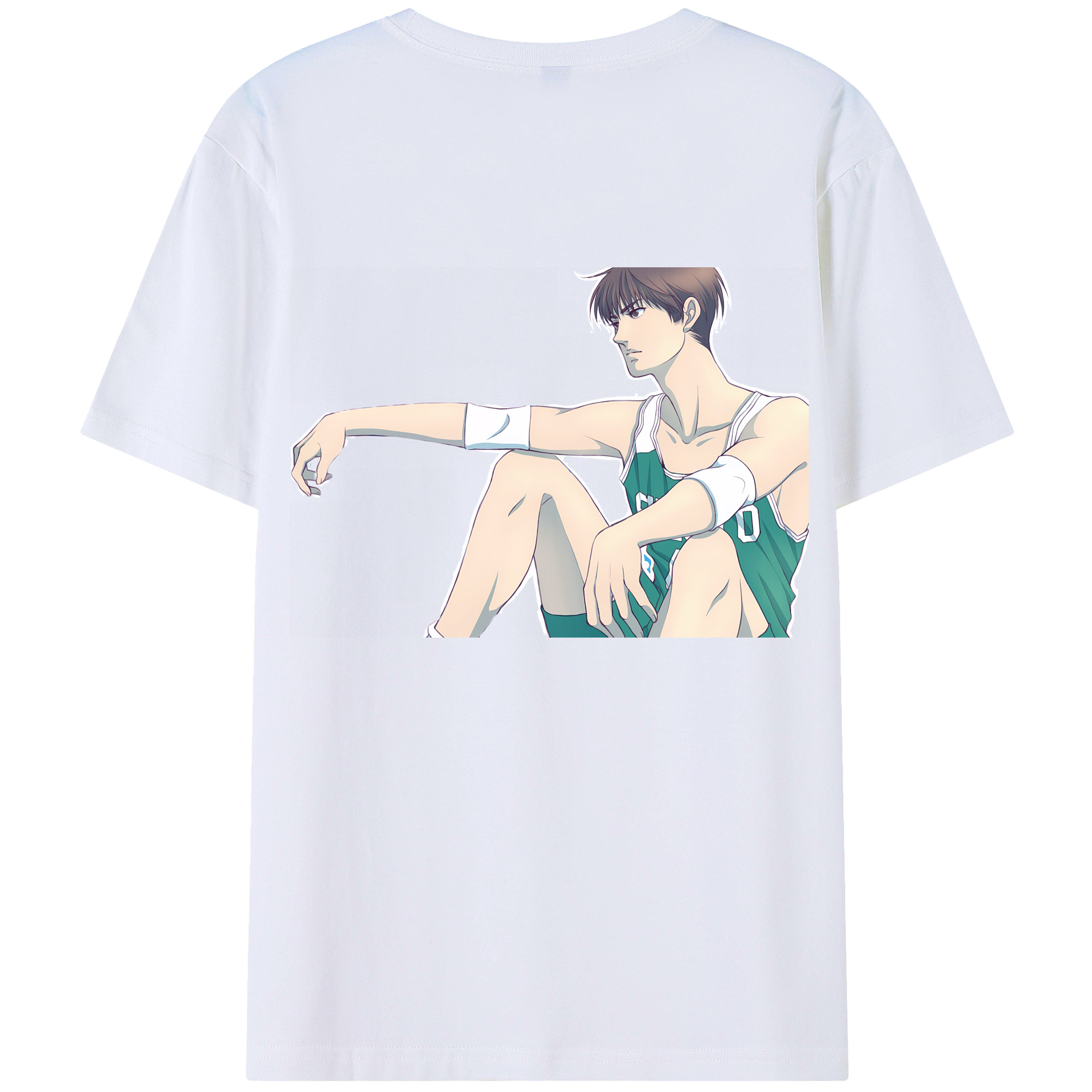 （画像用） SLAM DUNK／スラムダンク 綿100％ メンズ半袖Tシャツ（バックプリント） 通気性