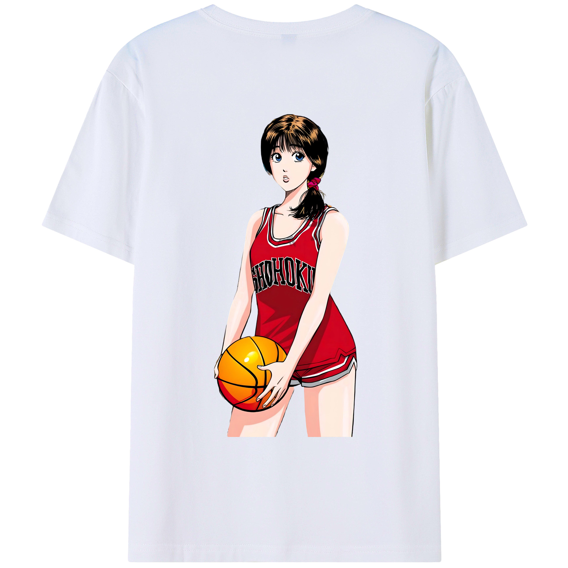 （画像用） SLAM DUNK／スラムダンク 綿100％ メンズ半袖Tシャツ（バックプリント） 通気性