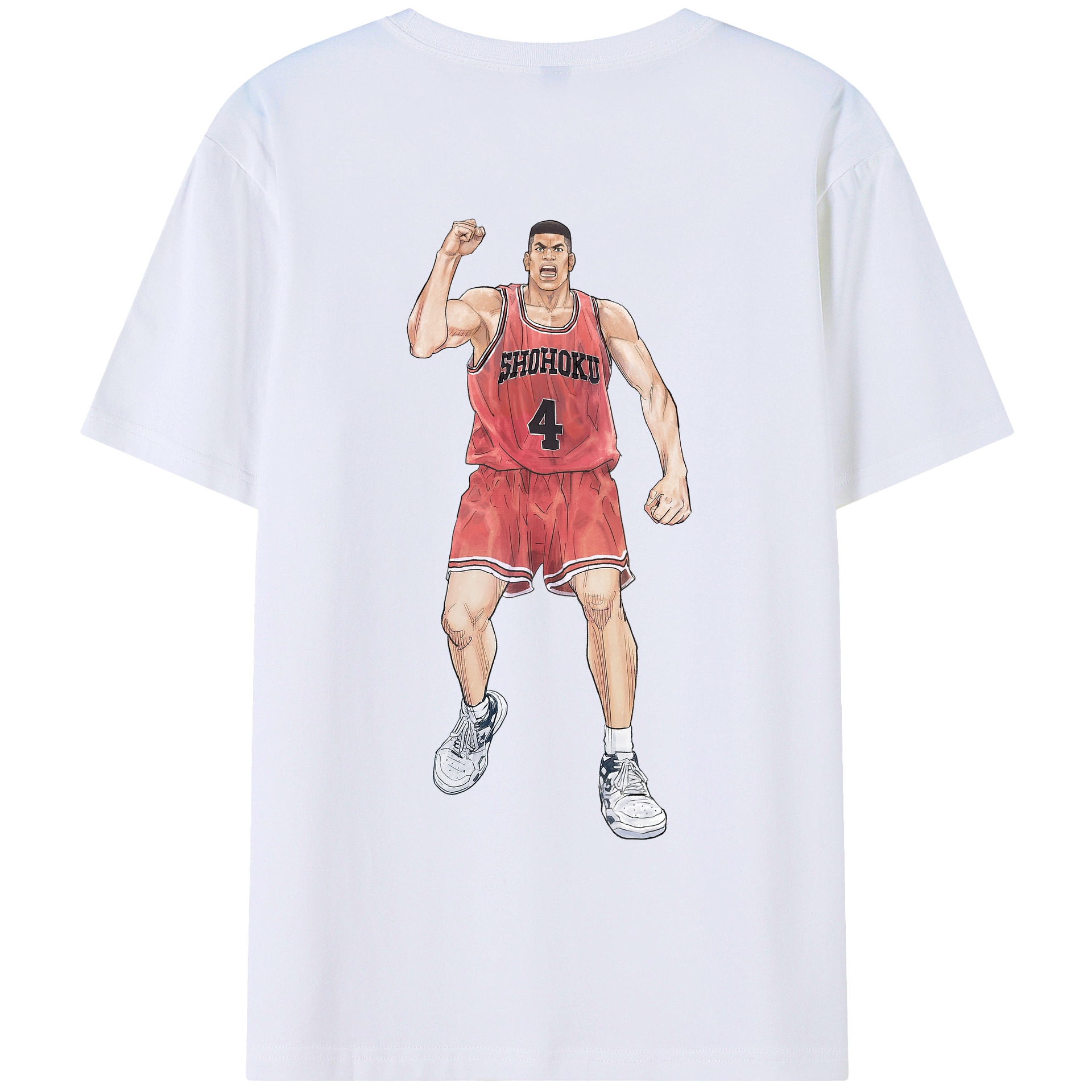 （画像用） SLAM DUNK／スラムダンク 綿100％ メンズ半袖Tシャツ（バックプリント） 通気性