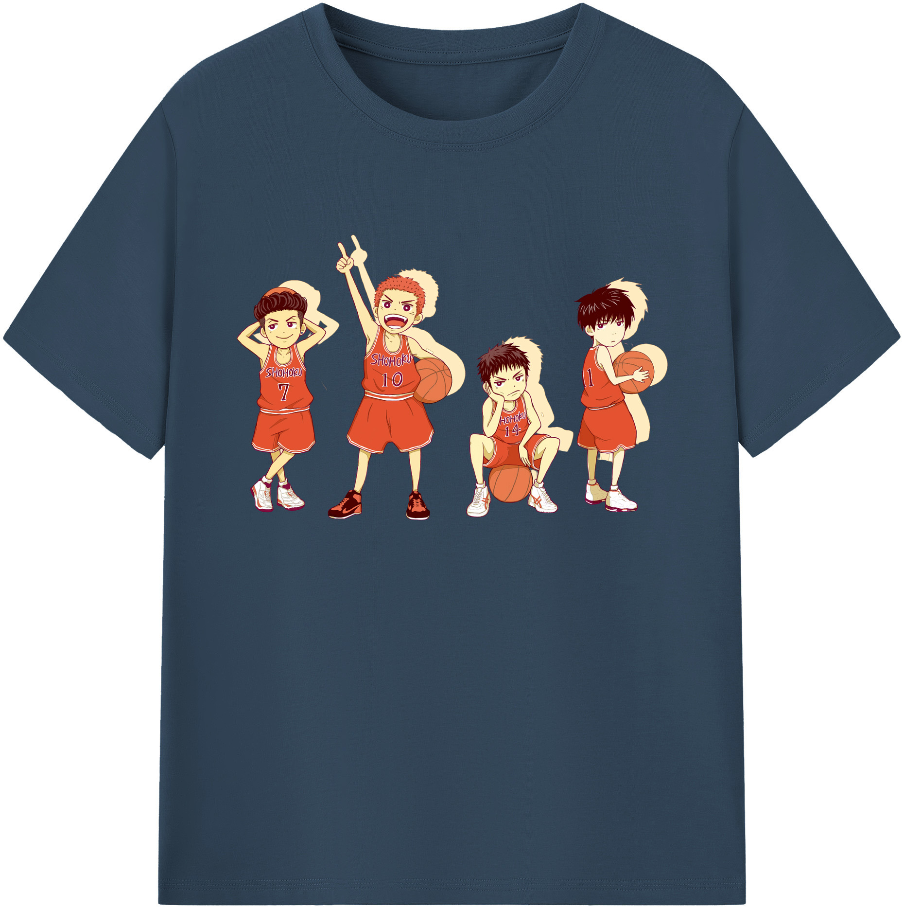 （画像用） SLAM DUNK／スラムダンク 綿100％ メンズ半袖Tシャツ｜肌触りやわらか＆通気性