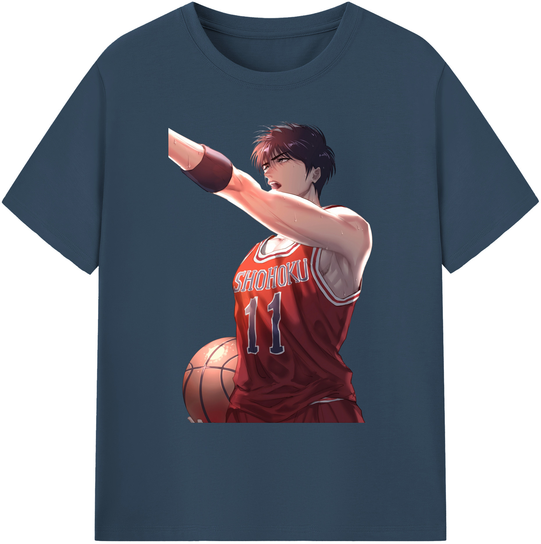 （画像用） SLAM DUNK／スラムダンク 綿100％ メンズ半袖Tシャツ｜肌触りやわらか＆通気性