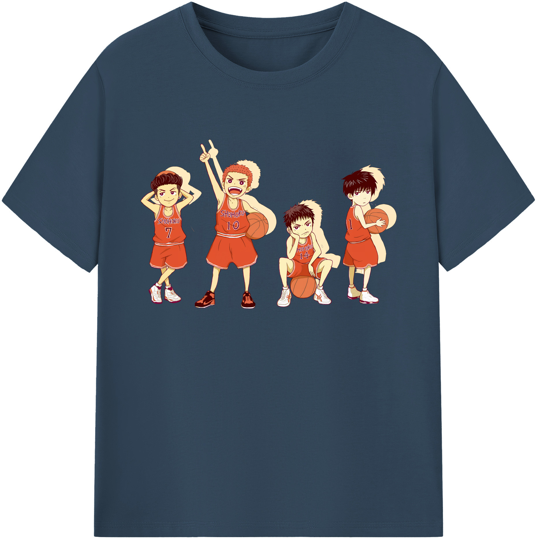 （画像用） SLAM DUNK／スラムダンク 綿100％ メンズ半袖Tシャツ｜肌触りやわらか＆通気性