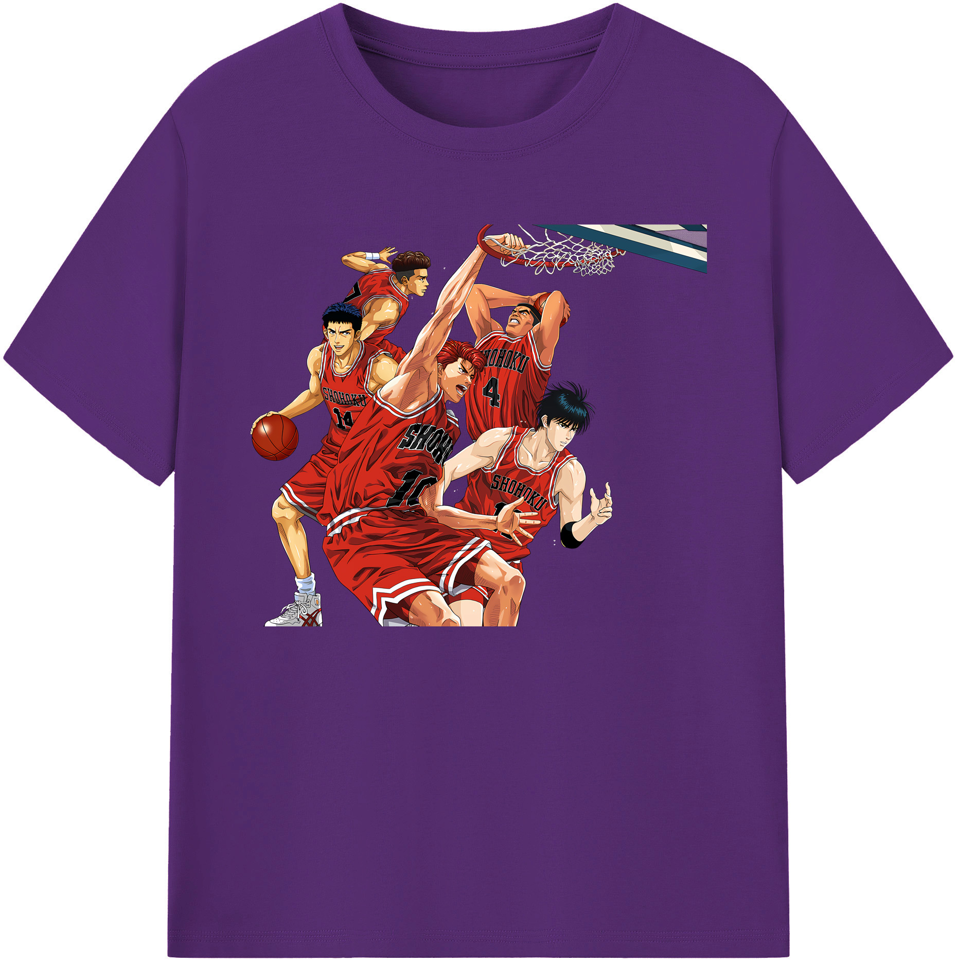 （画像用） SLAM DUNK／スラムダンク 綿100％ メンズ半袖Tシャツ｜肌触りやわらか＆通気性