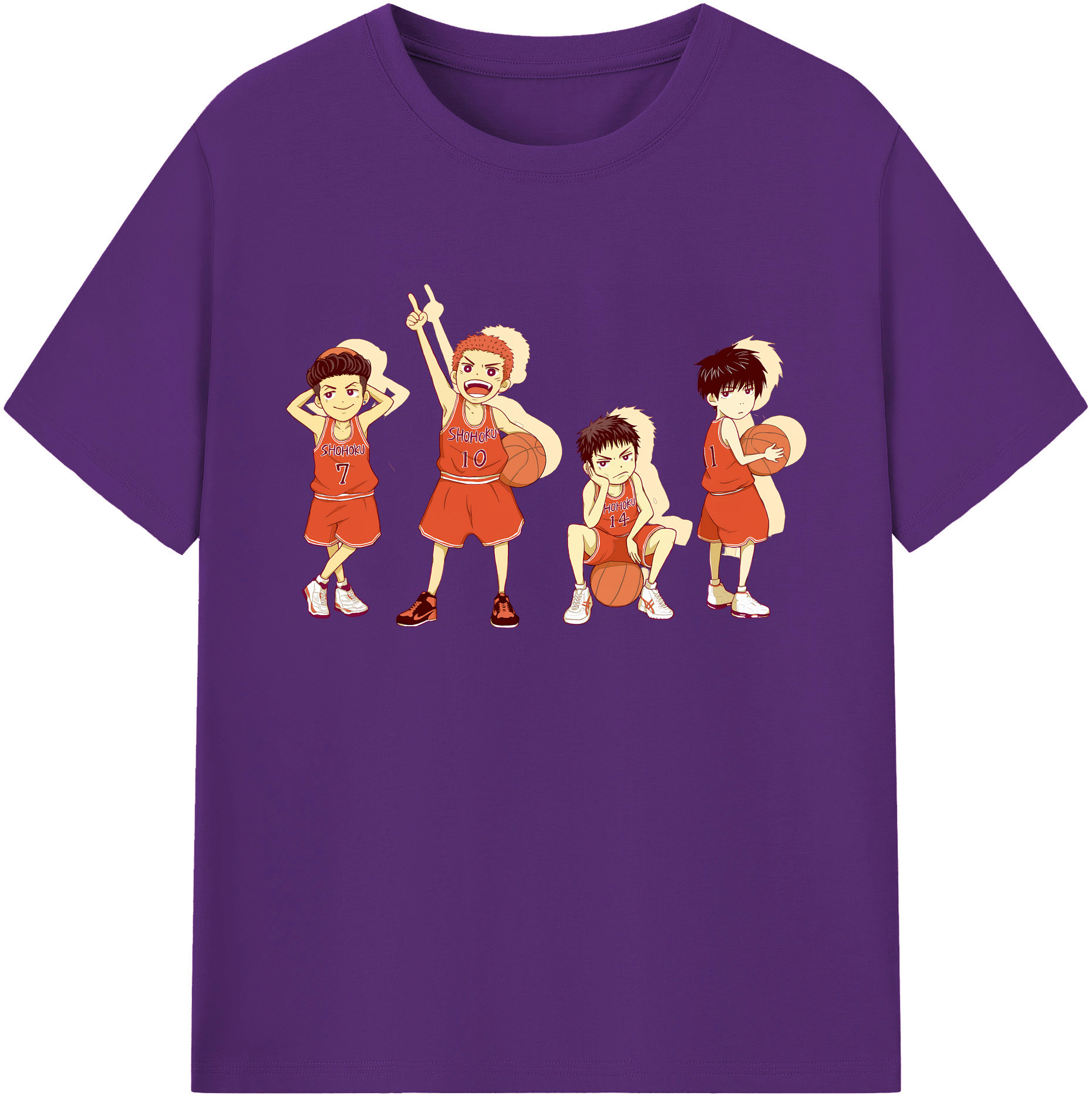 （画像用） SLAM DUNK／スラムダンク 綿100％ メンズ半袖Tシャツ｜肌触りやわらか＆通気性