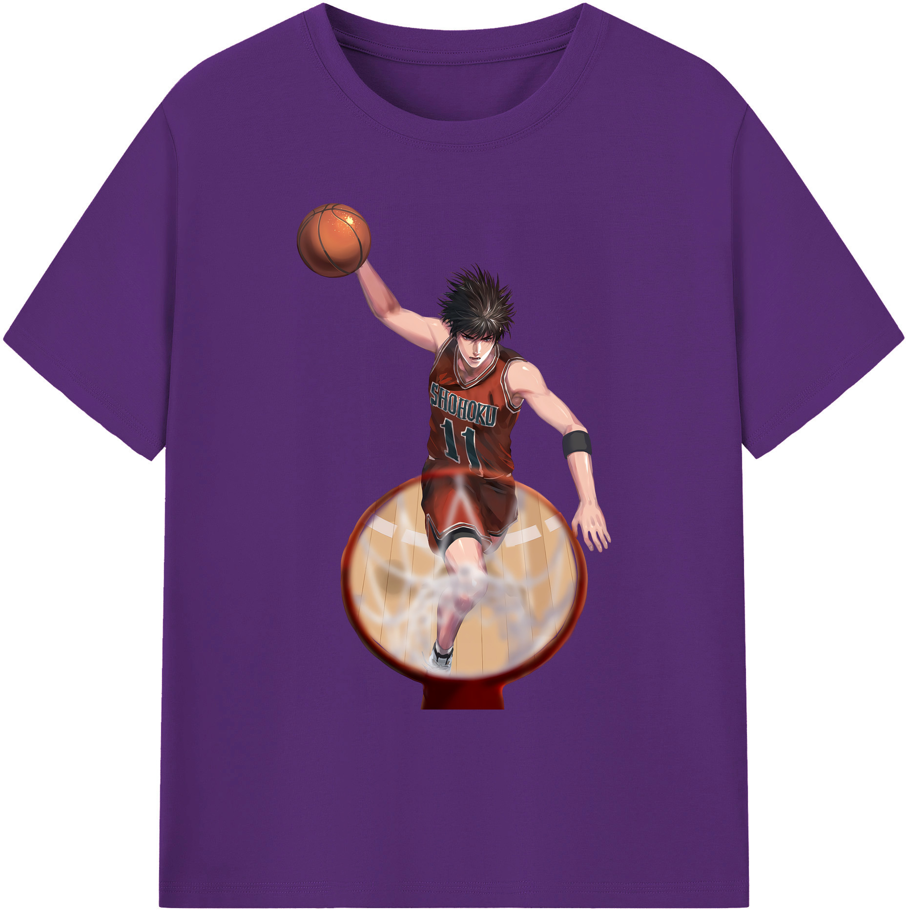 （画像用） SLAM DUNK／スラムダンク 綿100％ メンズ半袖Tシャツ｜肌触りやわらか＆通気性