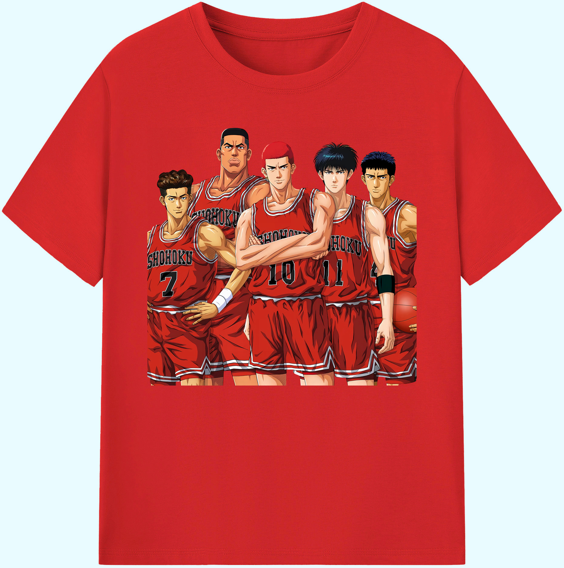 （画像用） SLAM DUNK／スラムダンク 綿100％ メンズ半袖Tシャツ｜肌触りやわらか＆通気性