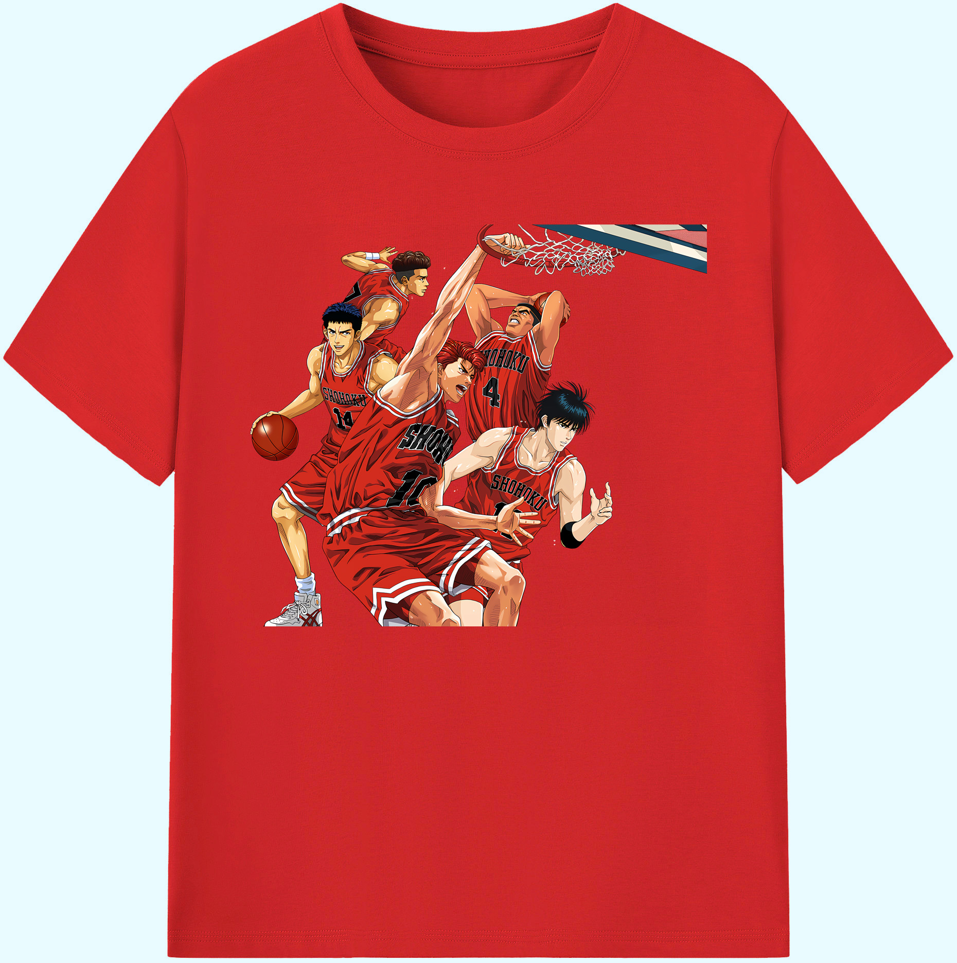 （画像用） SLAM DUNK／スラムダンク 綿100％ メンズ半袖Tシャツ｜肌触りやわらか＆通気性