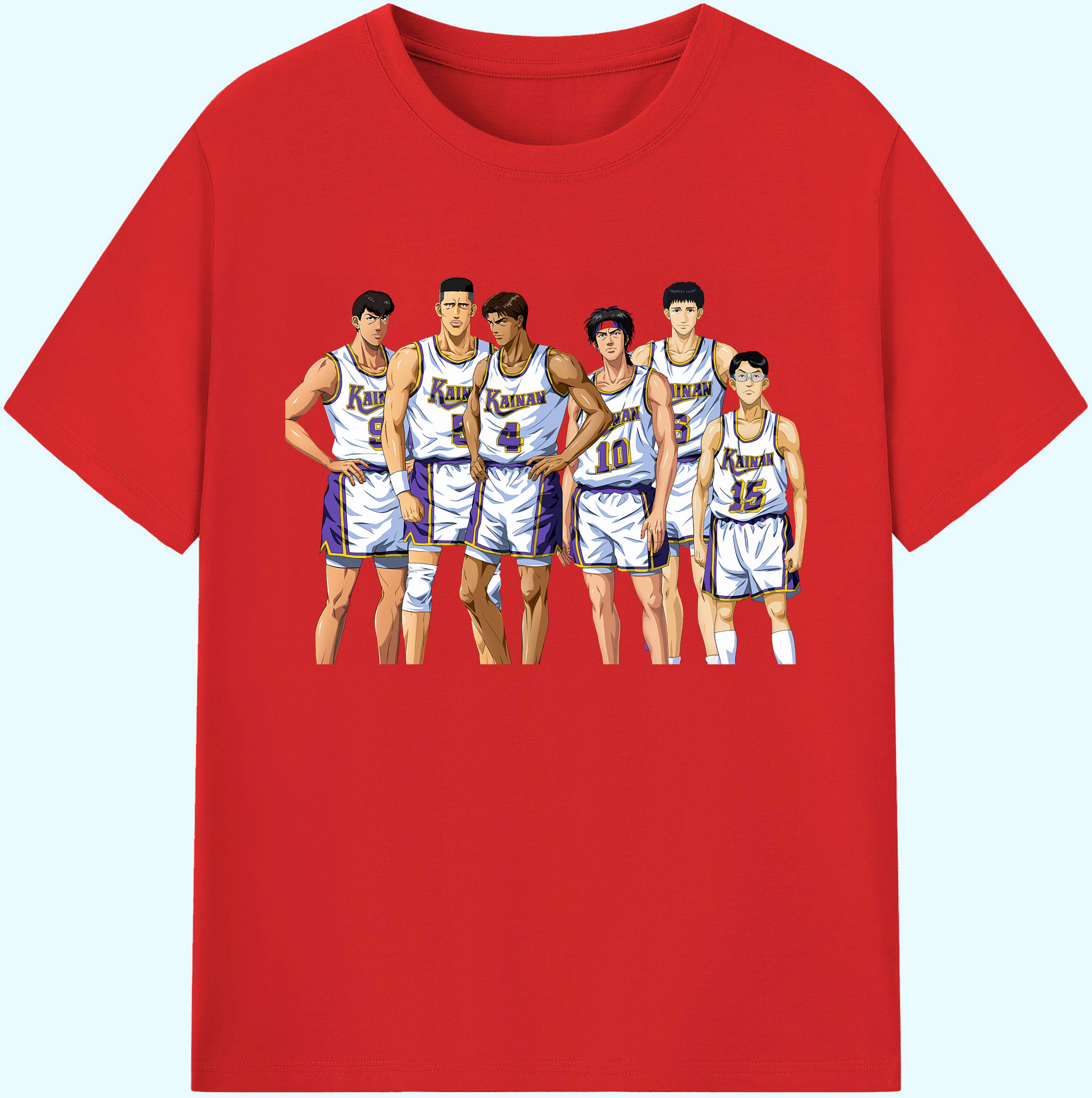 （画像用） SLAM DUNK／スラムダンク 綿100％ メンズ半袖Tシャツ｜肌触りやわらか＆通気性