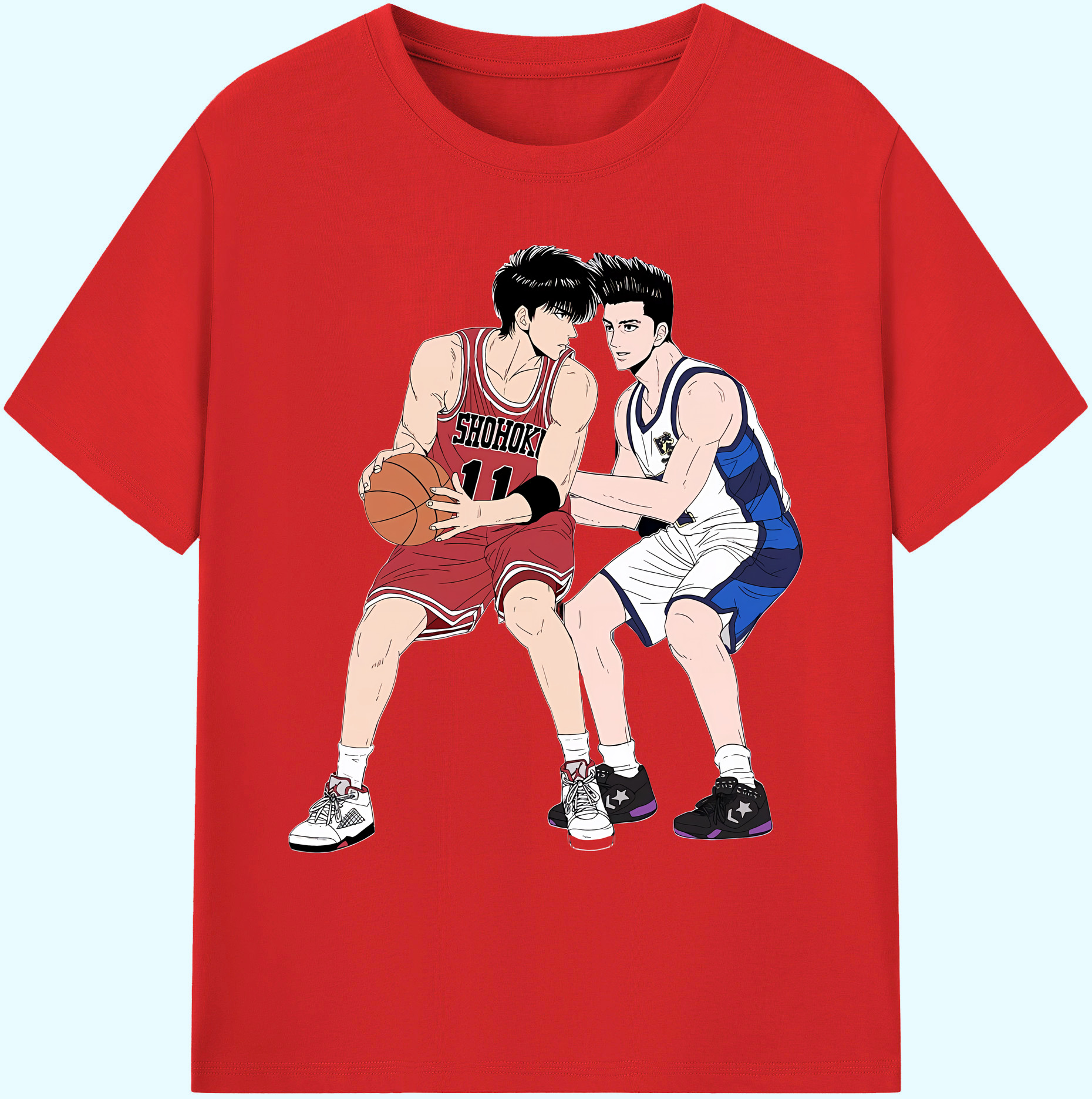 （画像用） SLAM DUNK／スラムダンク 綿100％ メンズ半袖Tシャツ｜肌触りやわらか＆通気性
