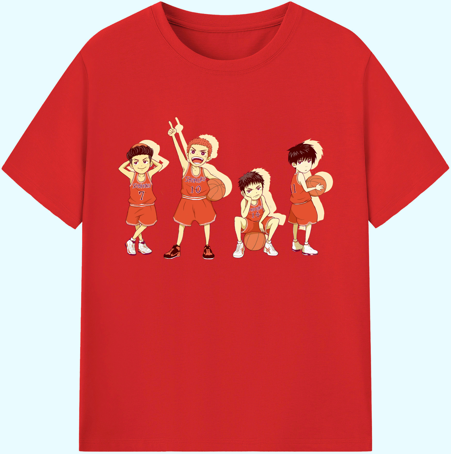 （画像用） SLAM DUNK／スラムダンク 綿100％ メンズ半袖Tシャツ｜肌触りやわらか＆通気性