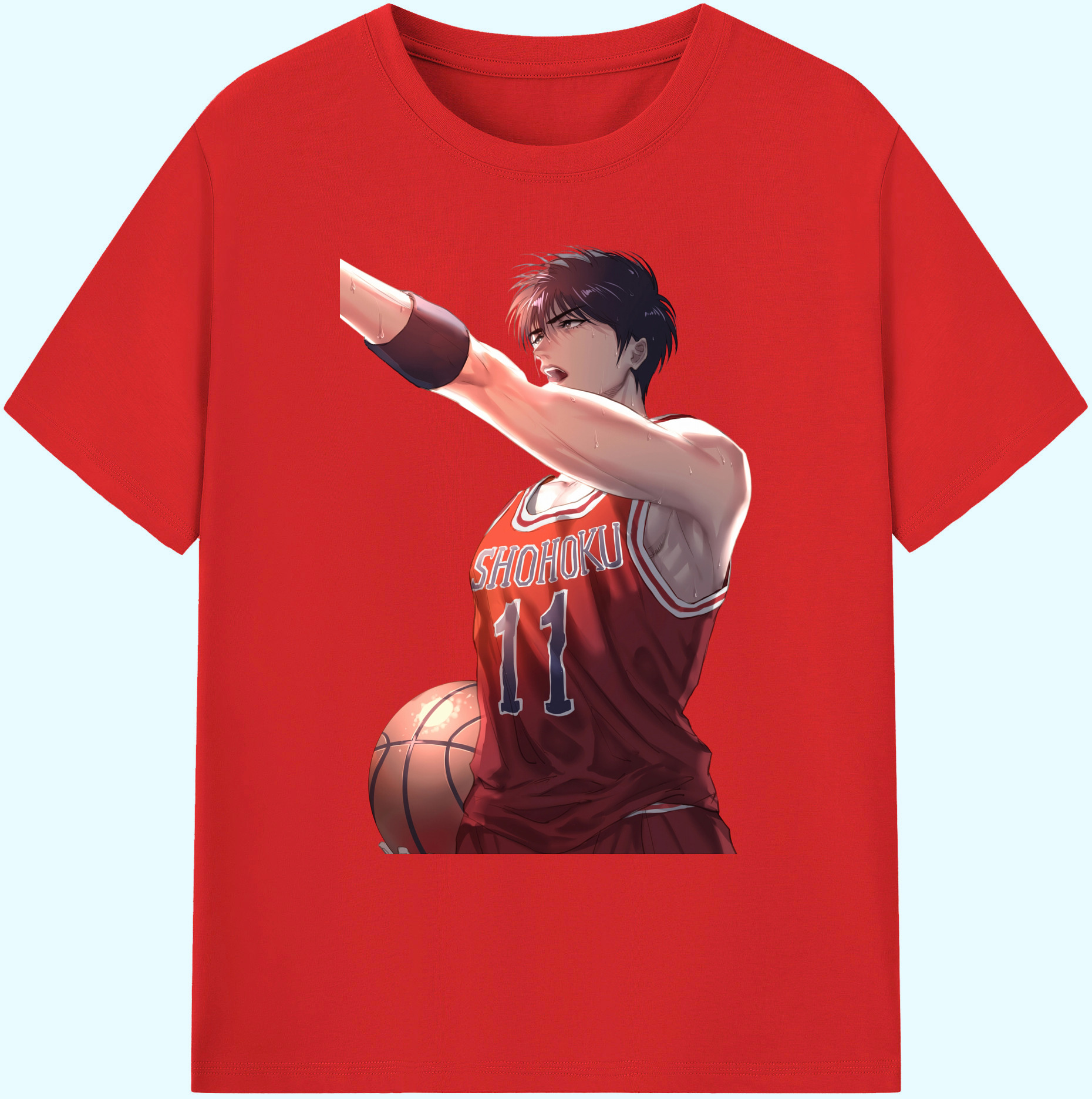 （画像用） SLAM DUNK／スラムダンク 綿100％ メンズ半袖Tシャツ｜肌触りやわらか＆通気性