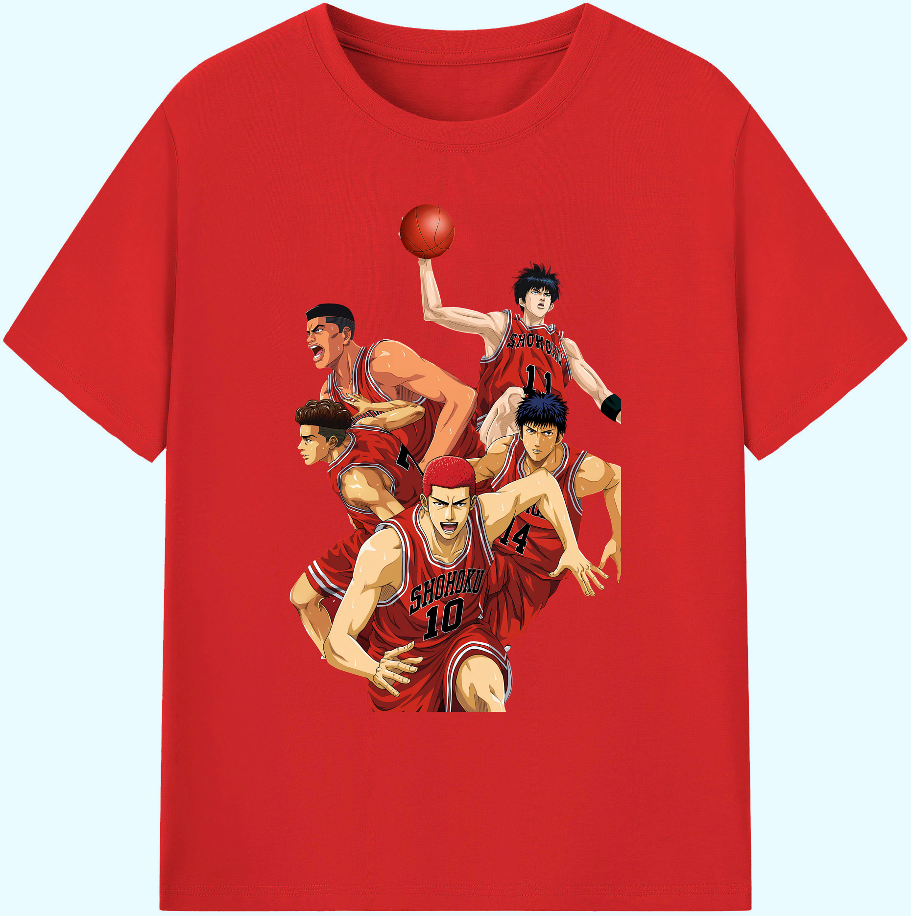 （画像用） SLAM DUNK／スラムダンク 綿100％ メンズ半袖Tシャツ｜肌触りやわらか＆通気性