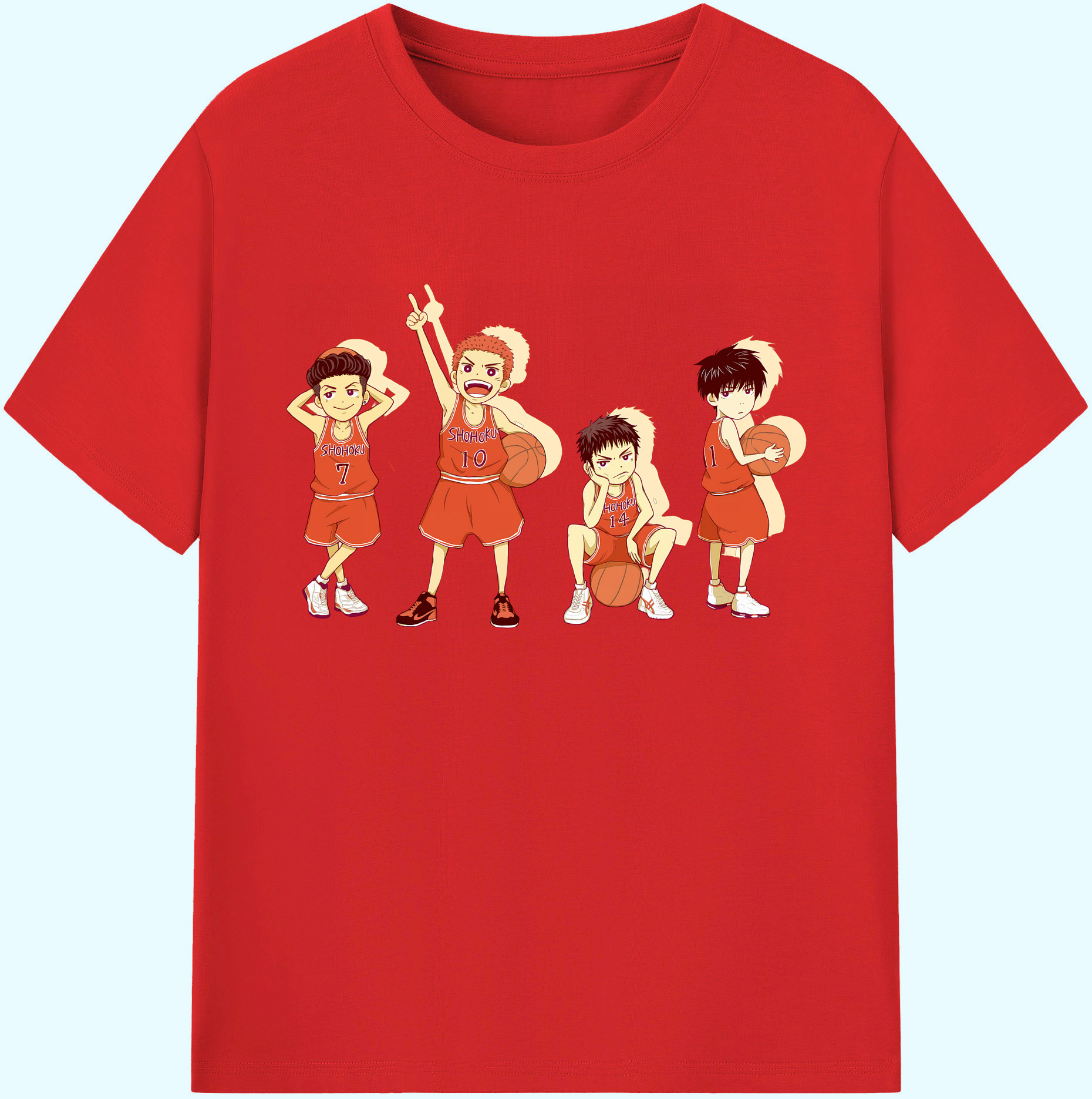 （画像用） SLAM DUNK／スラムダンク 綿100％ メンズ半袖Tシャツ｜肌触りやわらか＆通気性