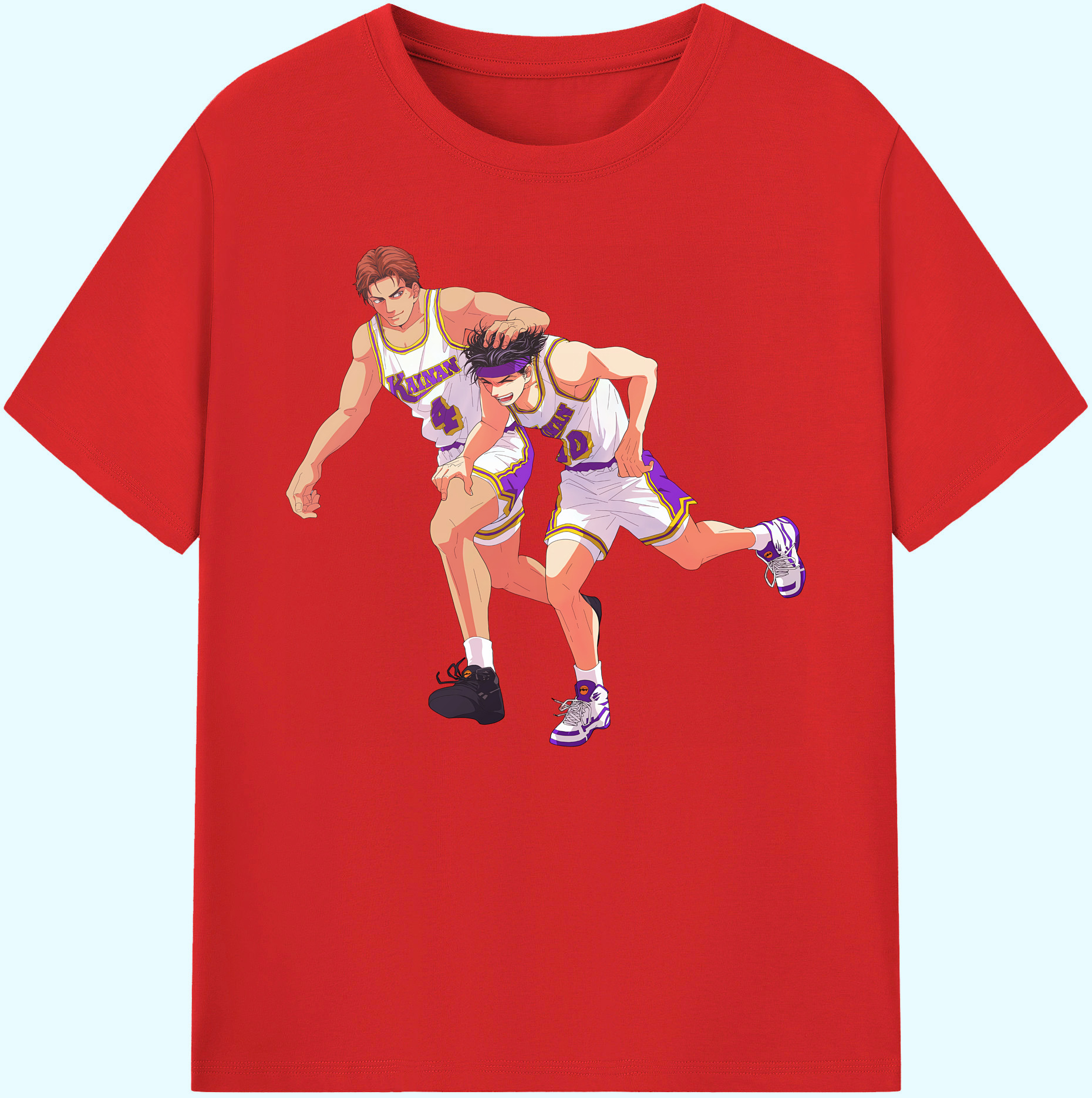 （画像用） SLAM DUNK／スラムダンク 綿100％ メンズ半袖Tシャツ｜肌触りやわらか＆通気性