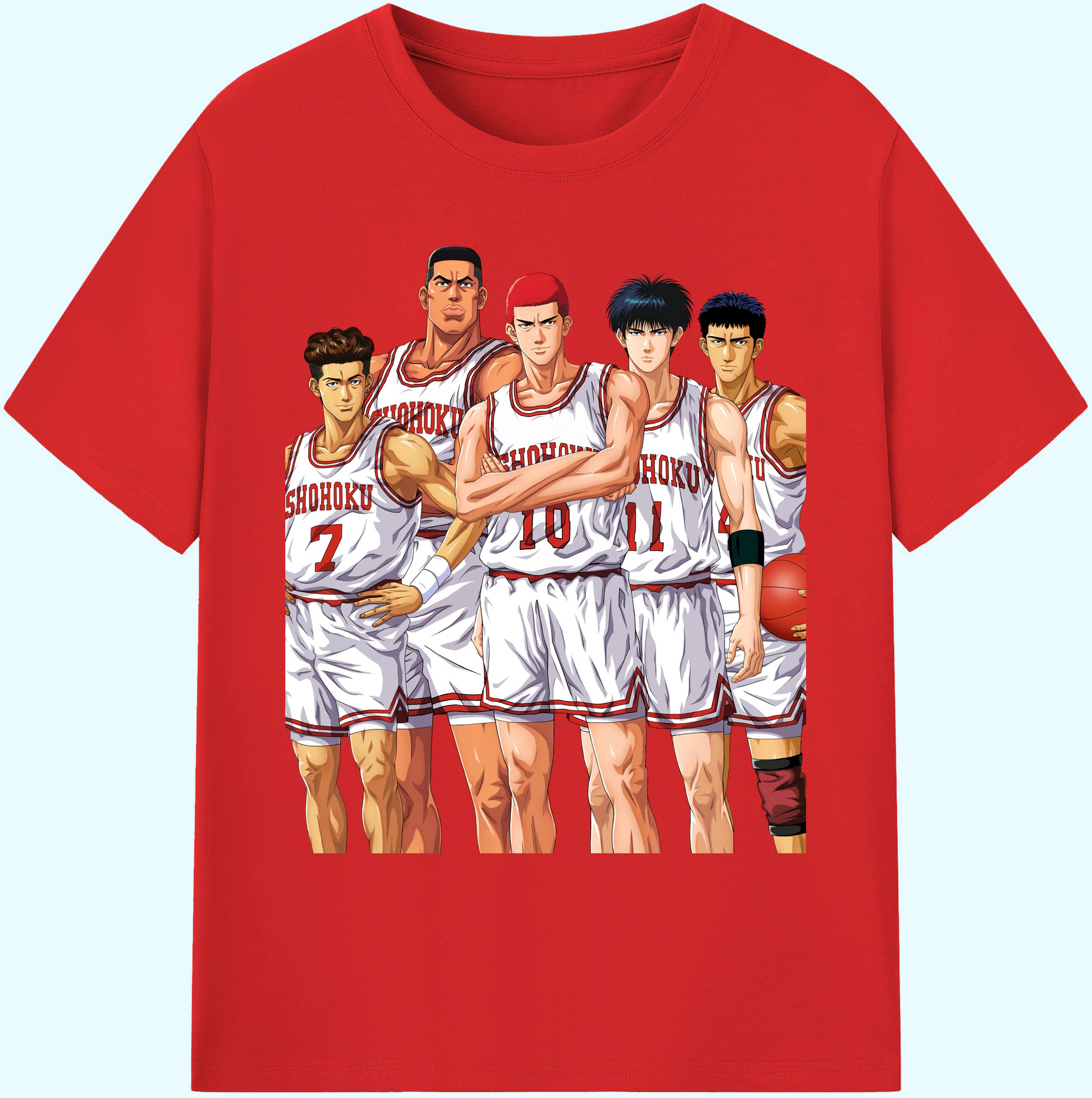 （画像用） SLAM DUNK／スラムダンク 綿100％ メンズ半袖Tシャツ｜肌触りやわらか＆通気性