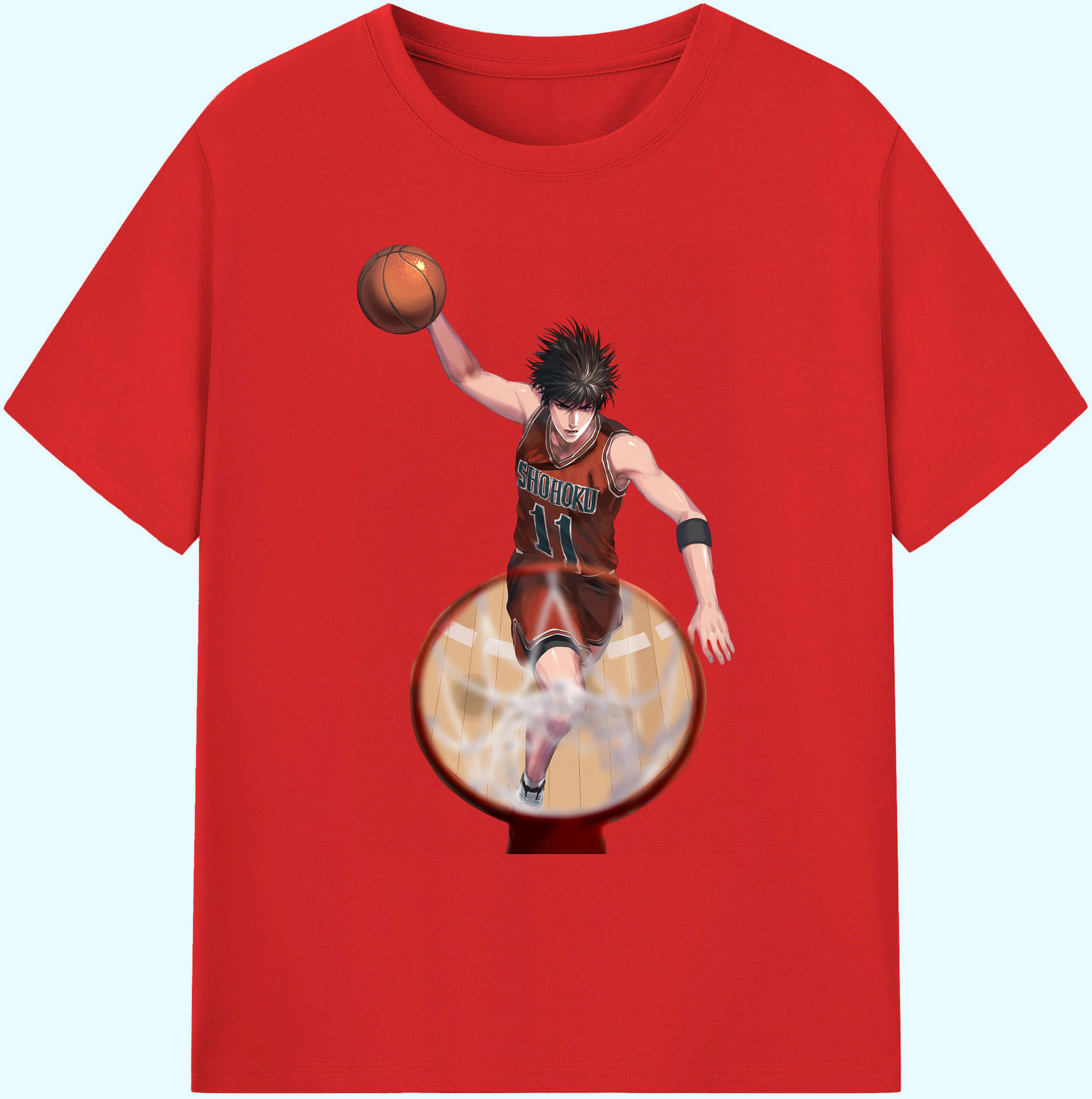 （画像用） SLAM DUNK／スラムダンク 綿100％ メンズ半袖Tシャツ｜肌触りやわらか＆通気性