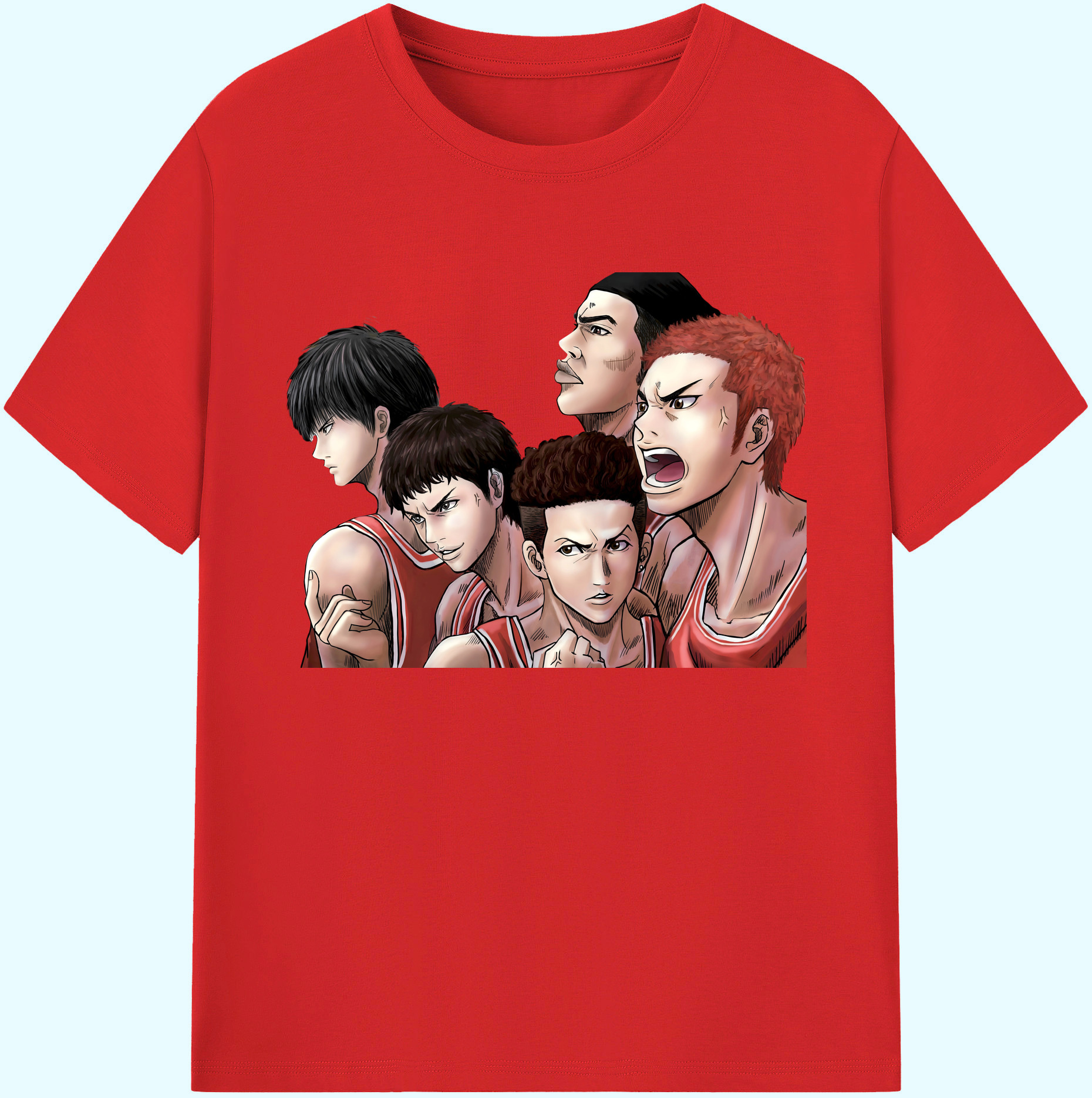 （画像用） SLAM DUNK／スラムダンク 綿100％ メンズ半袖Tシャツ｜肌触りやわらか＆通気性