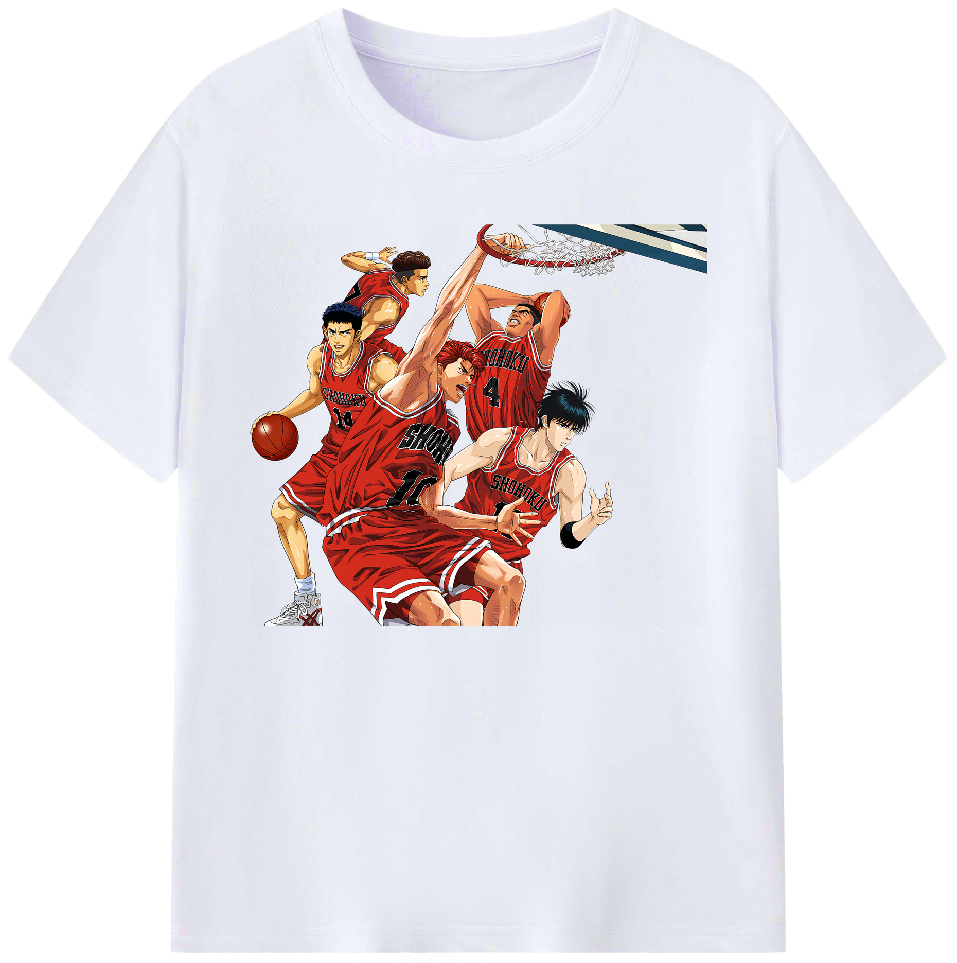 （画像用） SLAM DUNK／スラムダンク 綿100％ メンズ半袖Tシャツ｜肌触りやわらか＆通気性