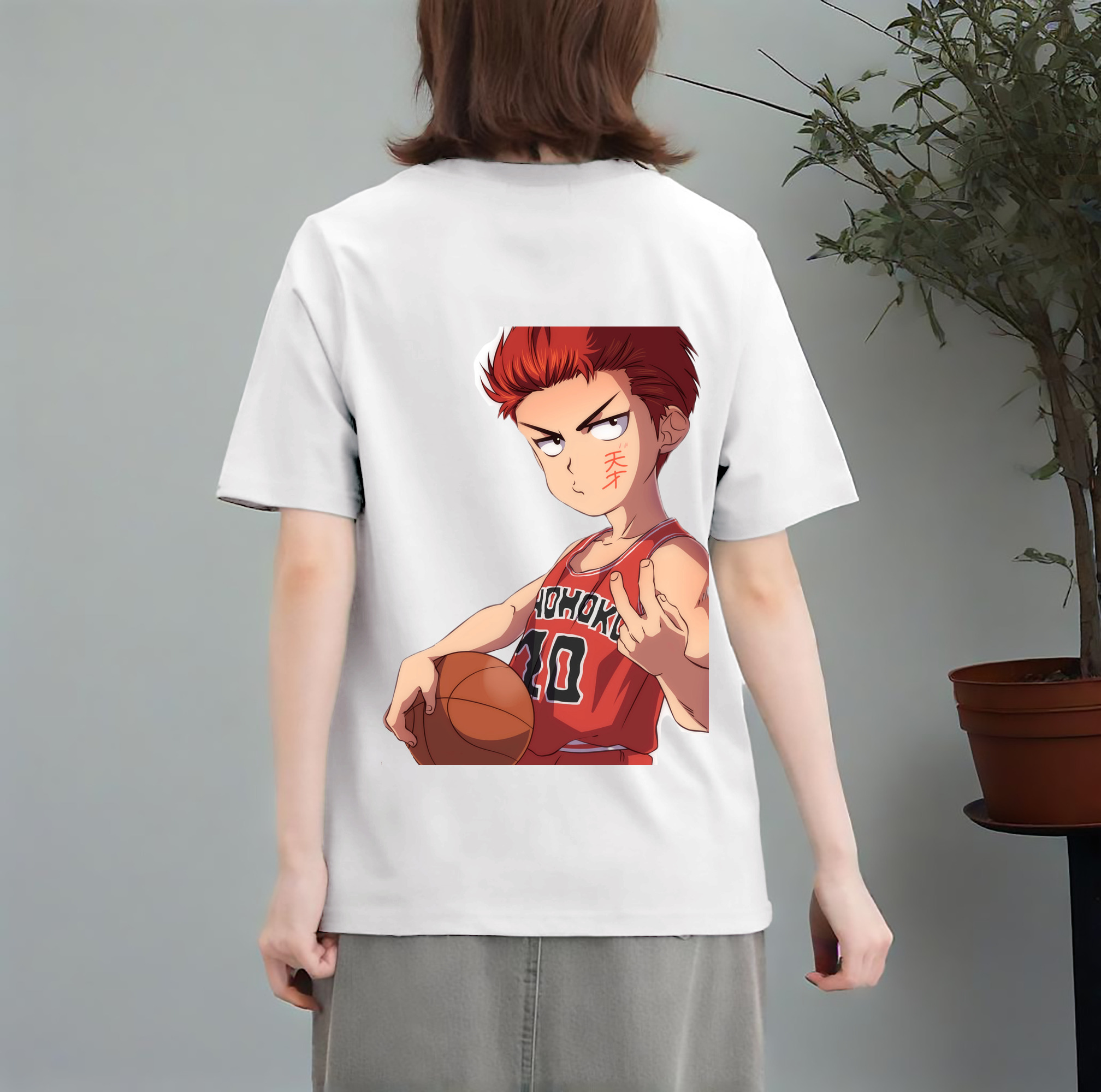 SLAM DUNK／スラムダンク レディース半袖Tシャツ(バックプリント)