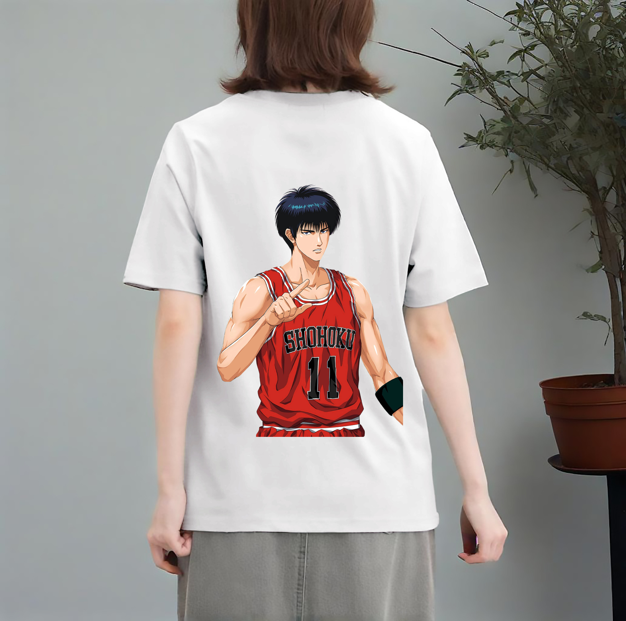 SLAM DUNK／スラムダンク レディース半袖Tシャツ(バックプリント)