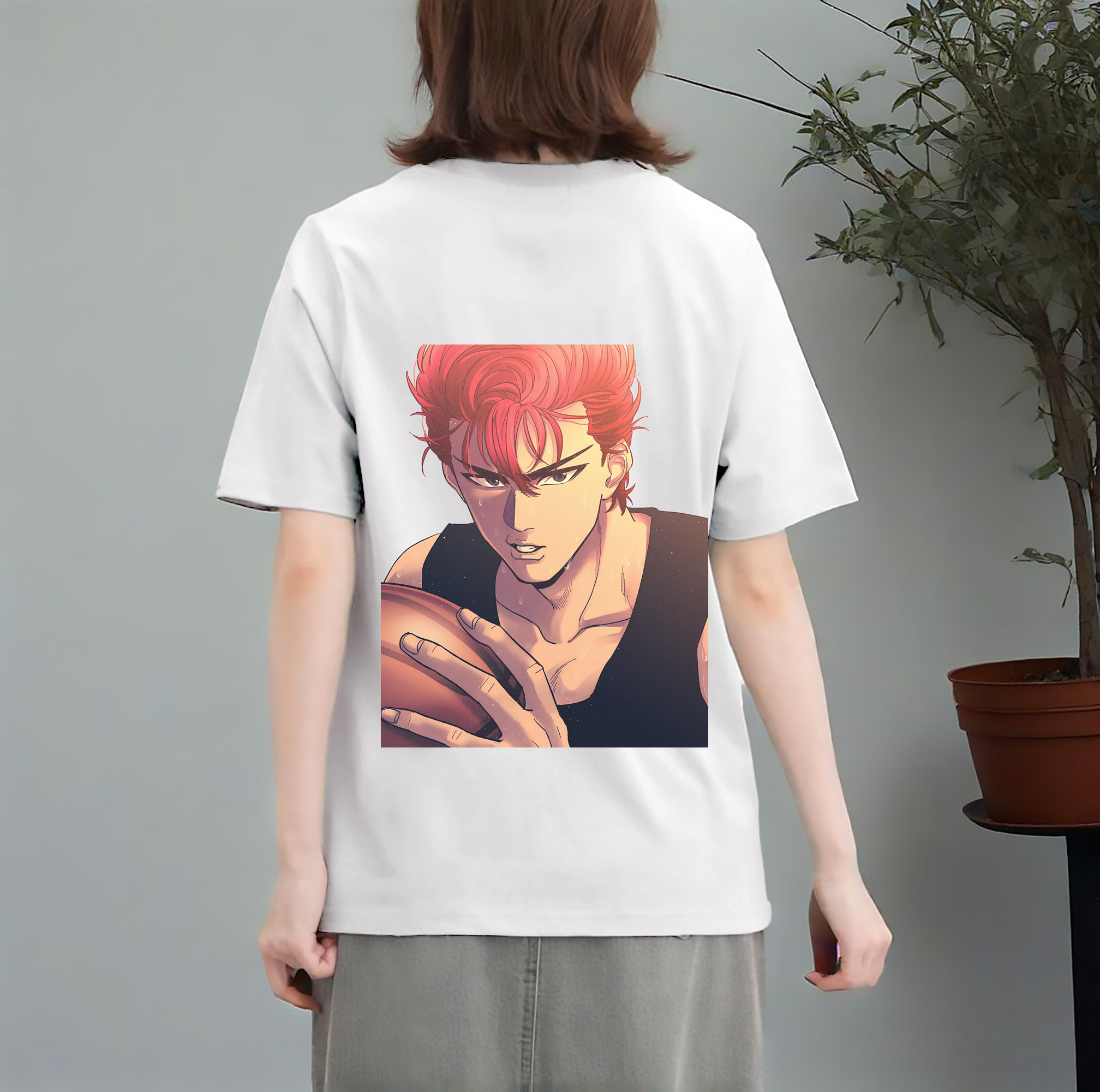 SLAM DUNK／スラムダンク レディース半袖Tシャツ(バックプリント)