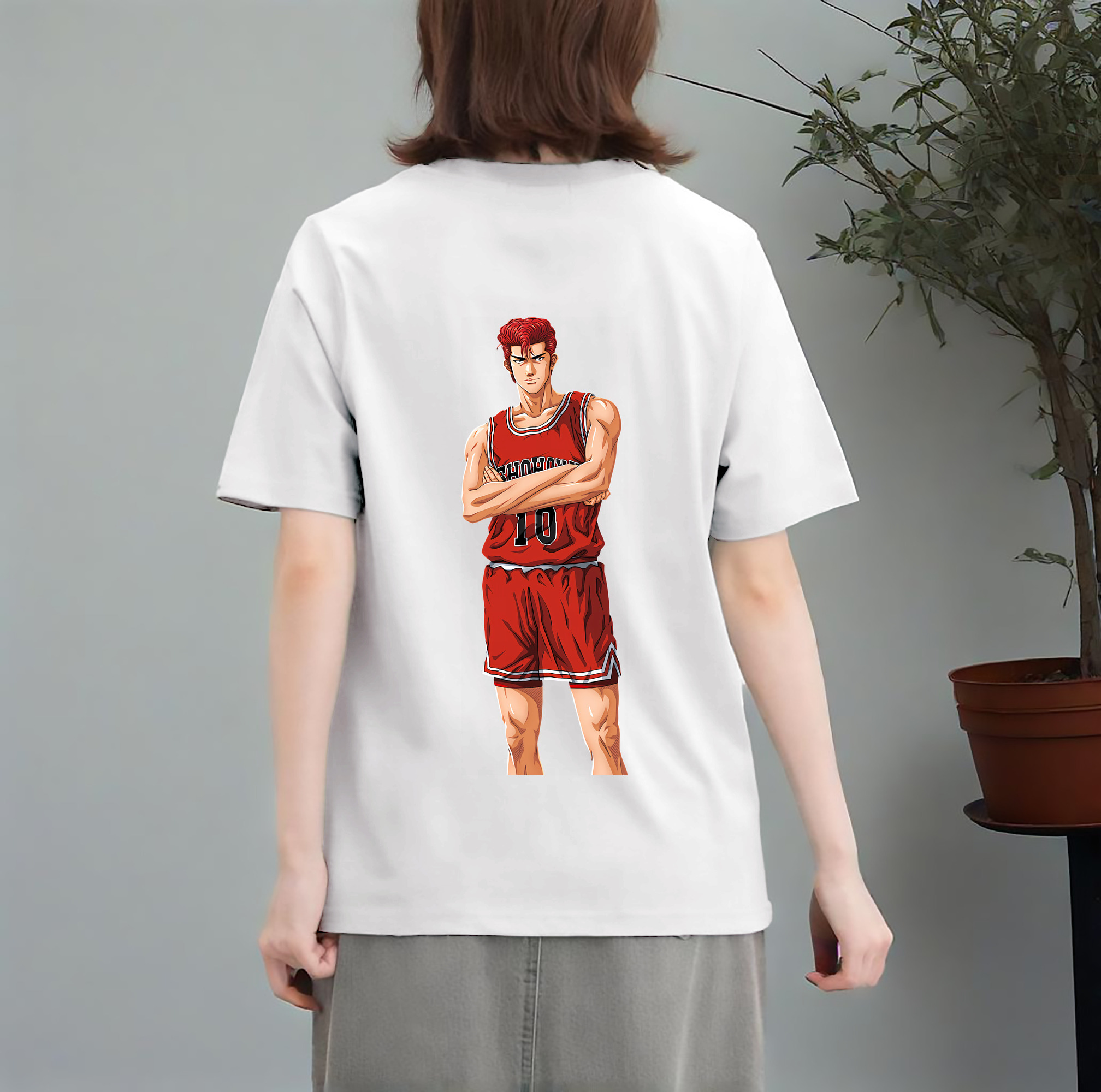 SLAM DUNK／スラムダンク レディース半袖Tシャツ(バックプリント)