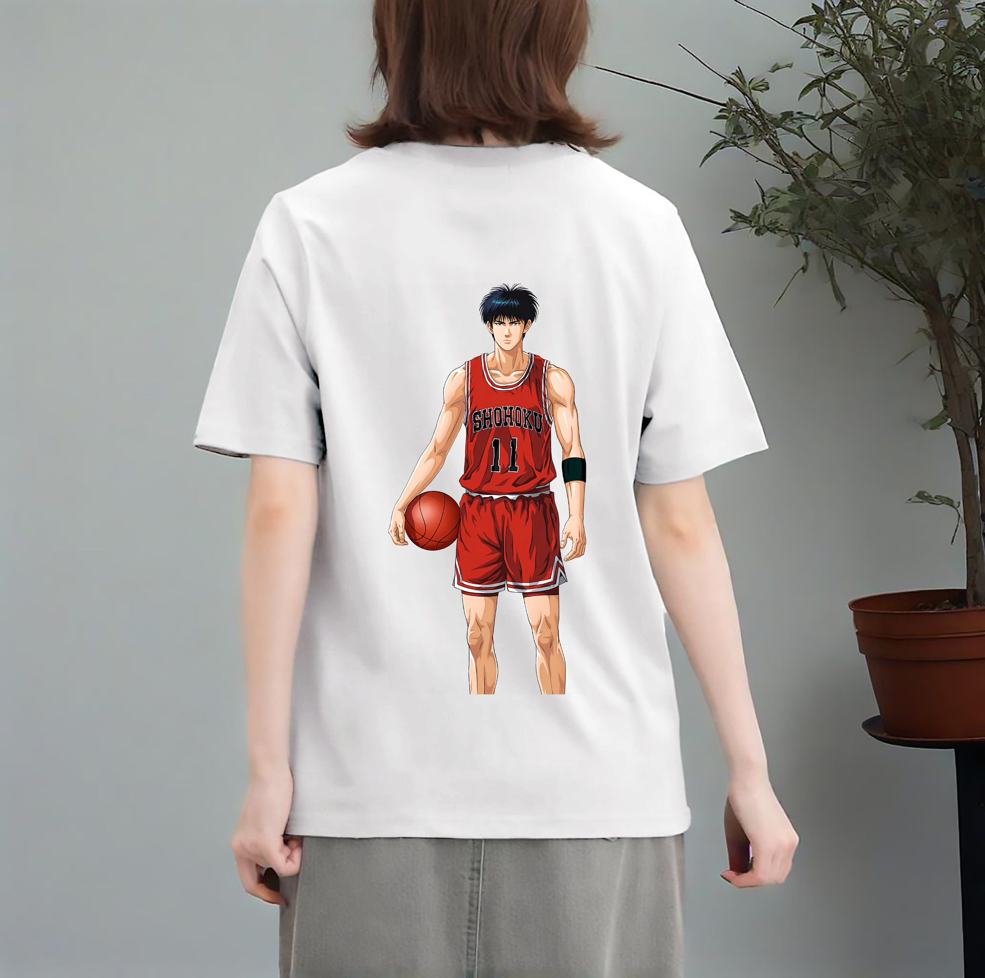 SLAM DUNK／スラムダンク レディース半袖Tシャツ(バックプリント)
