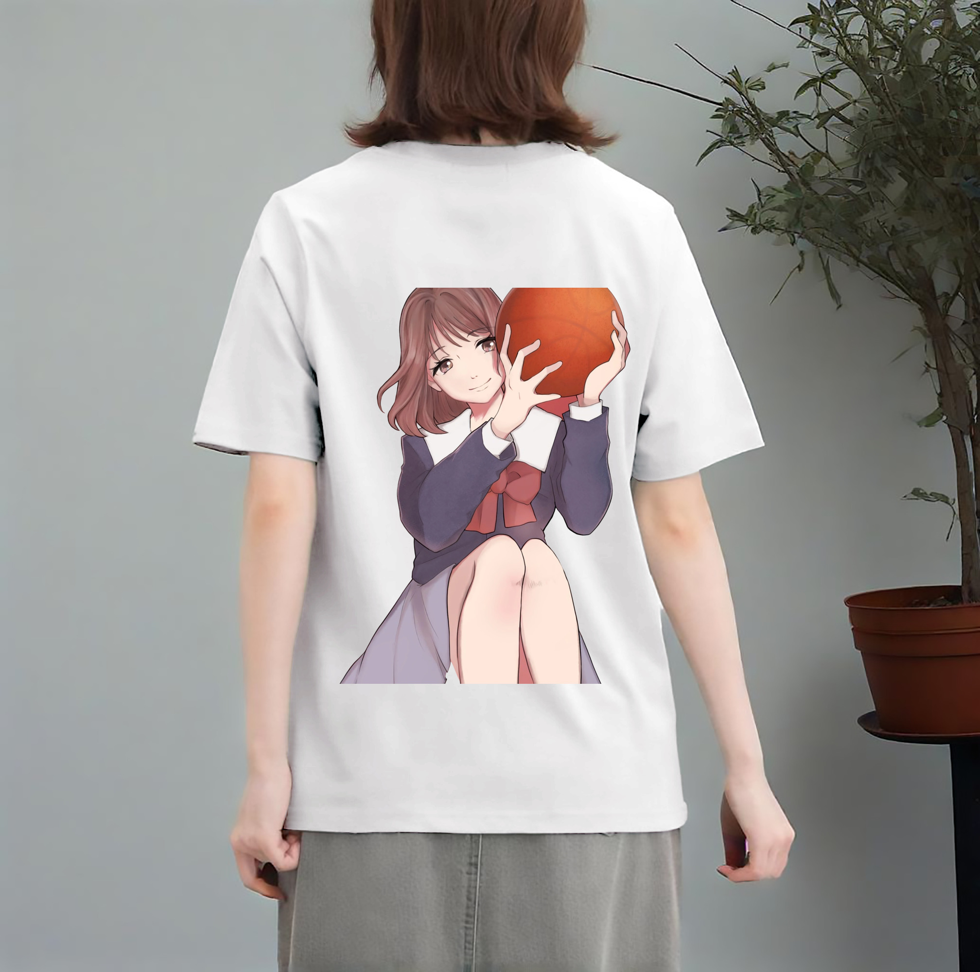 SLAM DUNK／スラムダンク レディース半袖Tシャツ(バックプリント)