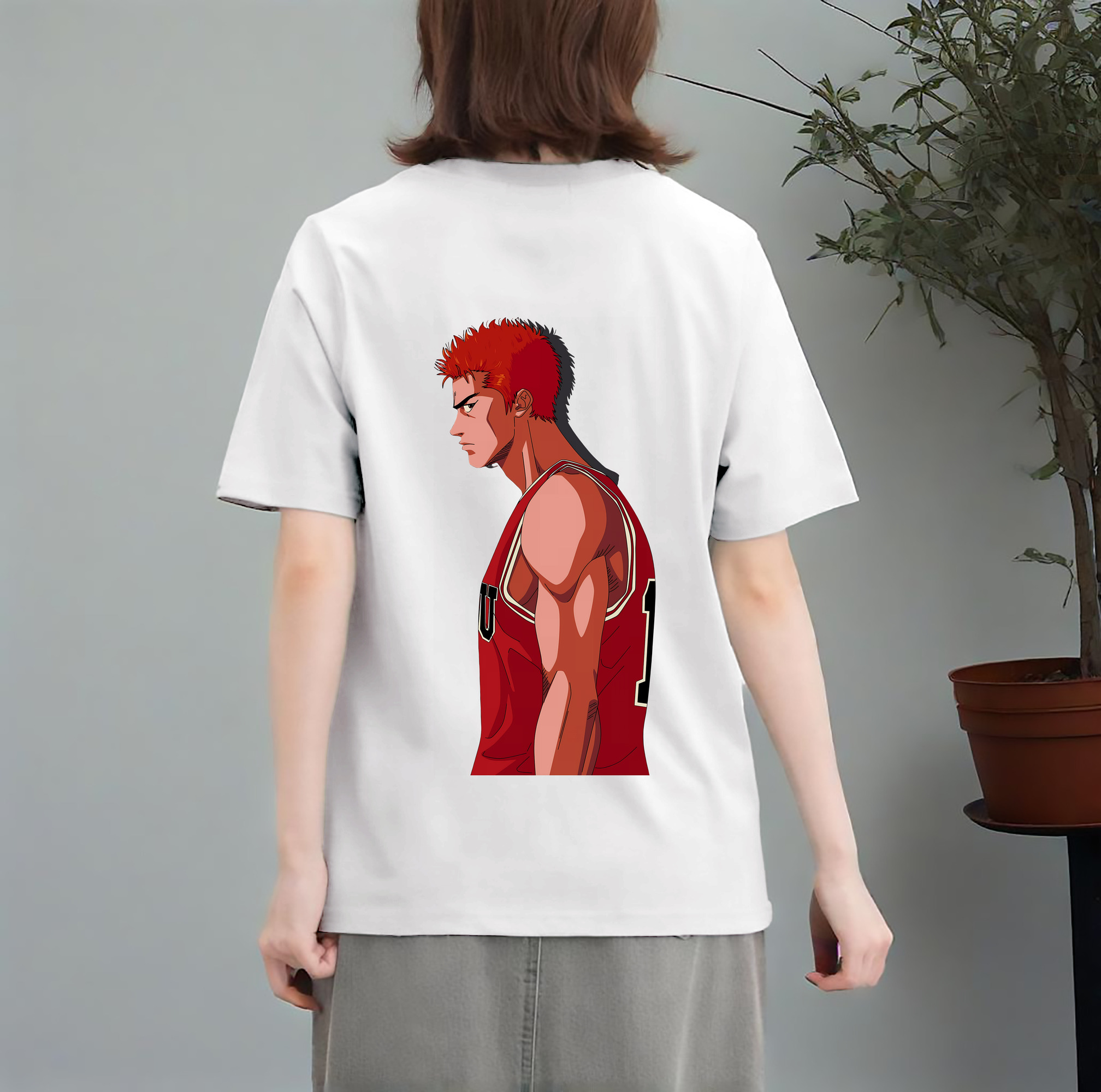 SLAM DUNK／スラムダンク レディース半袖Tシャツ(バックプリント)