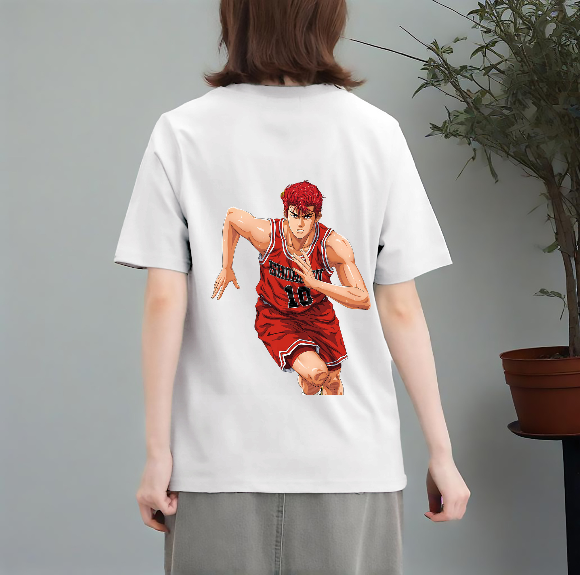 SLAM DUNK／スラムダンク レディース半袖Tシャツ(バックプリント)