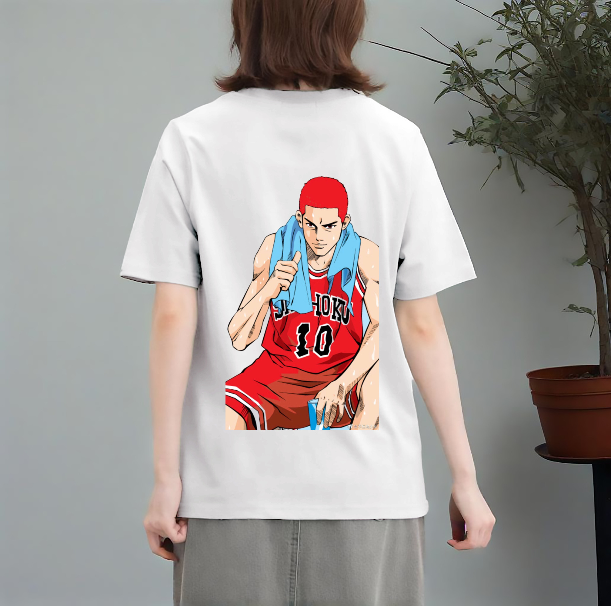 SLAM DUNK／スラムダンク レディース半袖Tシャツ(バックプリント)