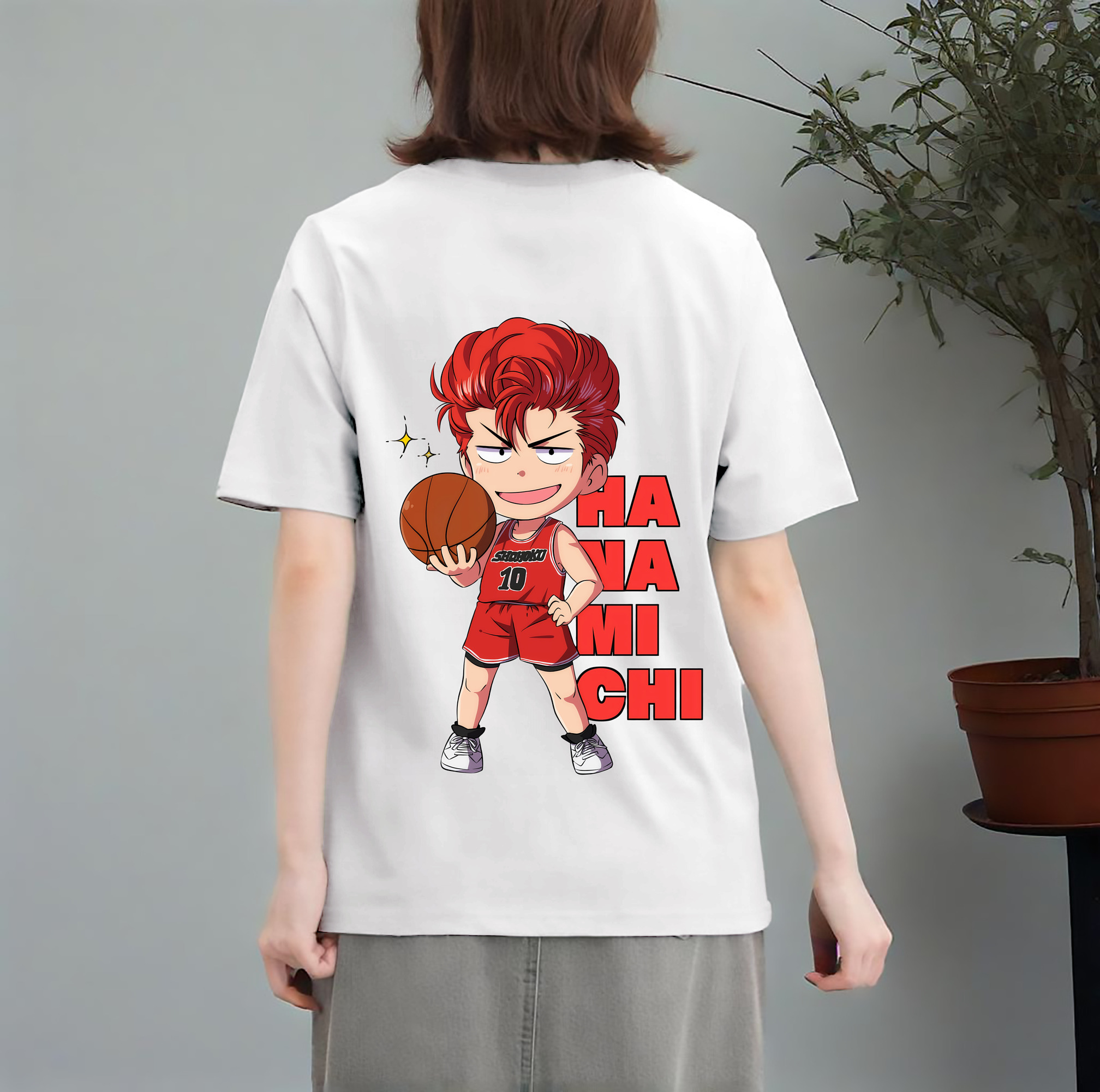 SLAM DUNK／スラムダンク レディース半袖Tシャツ(バックプリント)