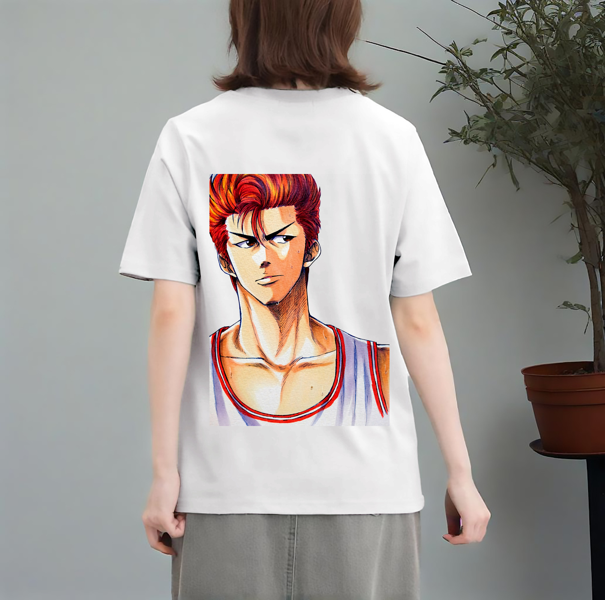 SLAM DUNK／スラムダンク レディース半袖Tシャツ(バックプリント)