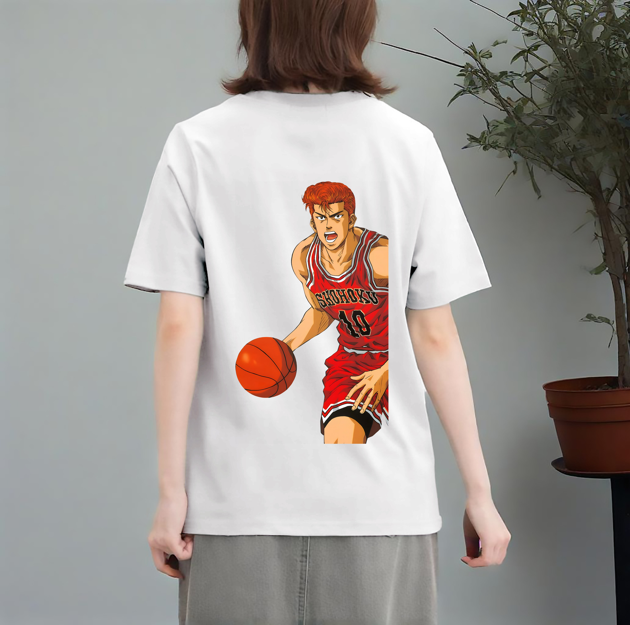 SLAM DUNK／スラムダンク レディース半袖Tシャツ(バックプリント)