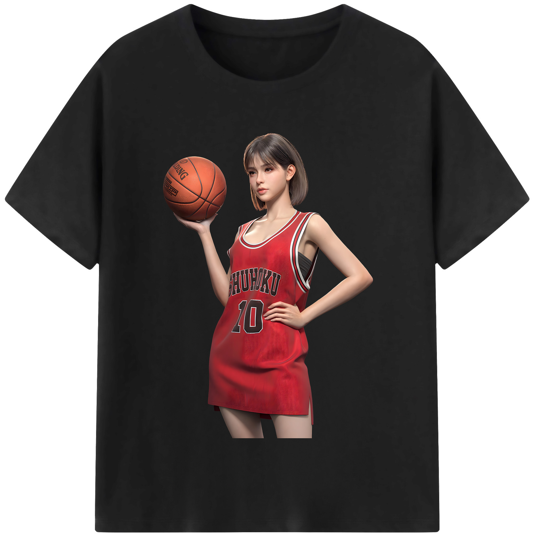 （画像用） SLAM DUNK／スラムダンク レディースカジュアルプリントTシャツ（綿100％）
