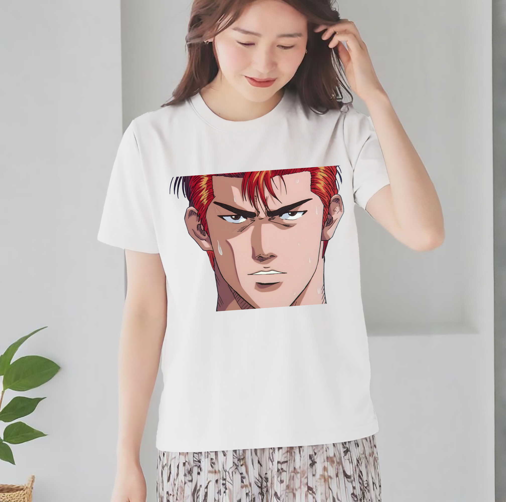 SLAM DUNK／スラムダンク レディースカジュアルプリントTシャツ（綿100％）