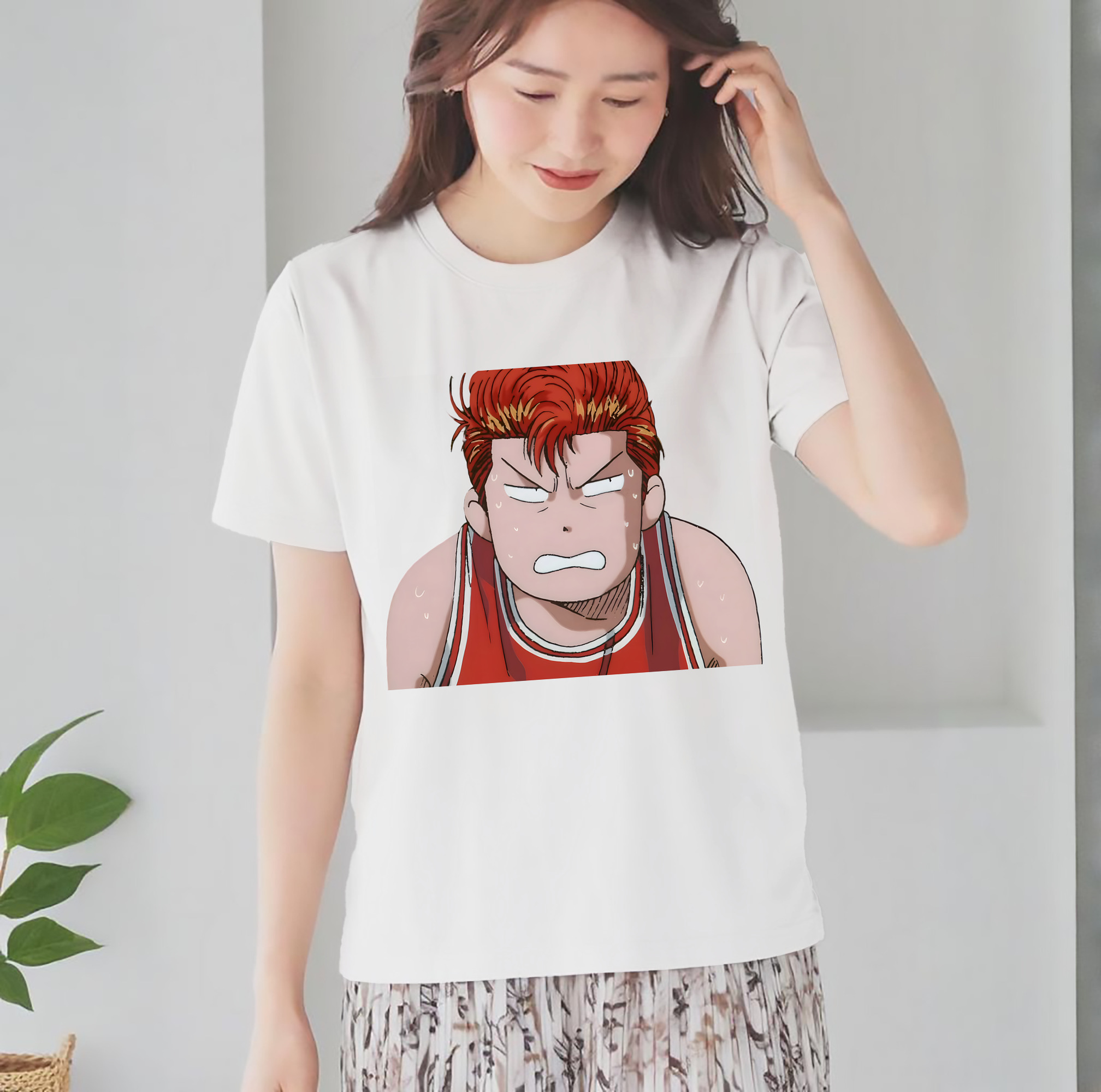 SLAM DUNK／スラムダンク レディースカジュアルプリントTシャツ（綿100％）