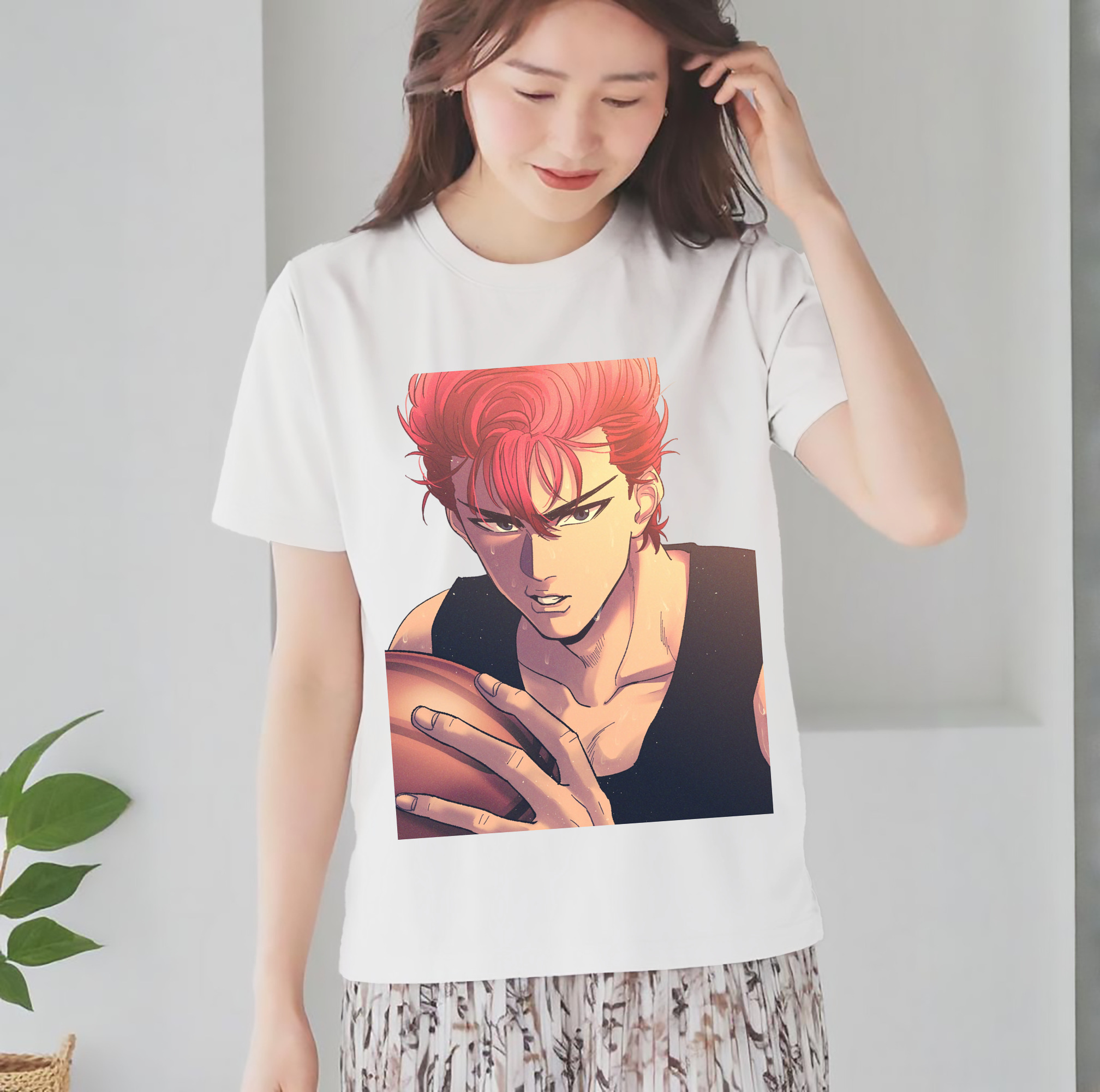 SLAM DUNK／スラムダンク レディースカジュアルプリントTシャツ（綿100％）