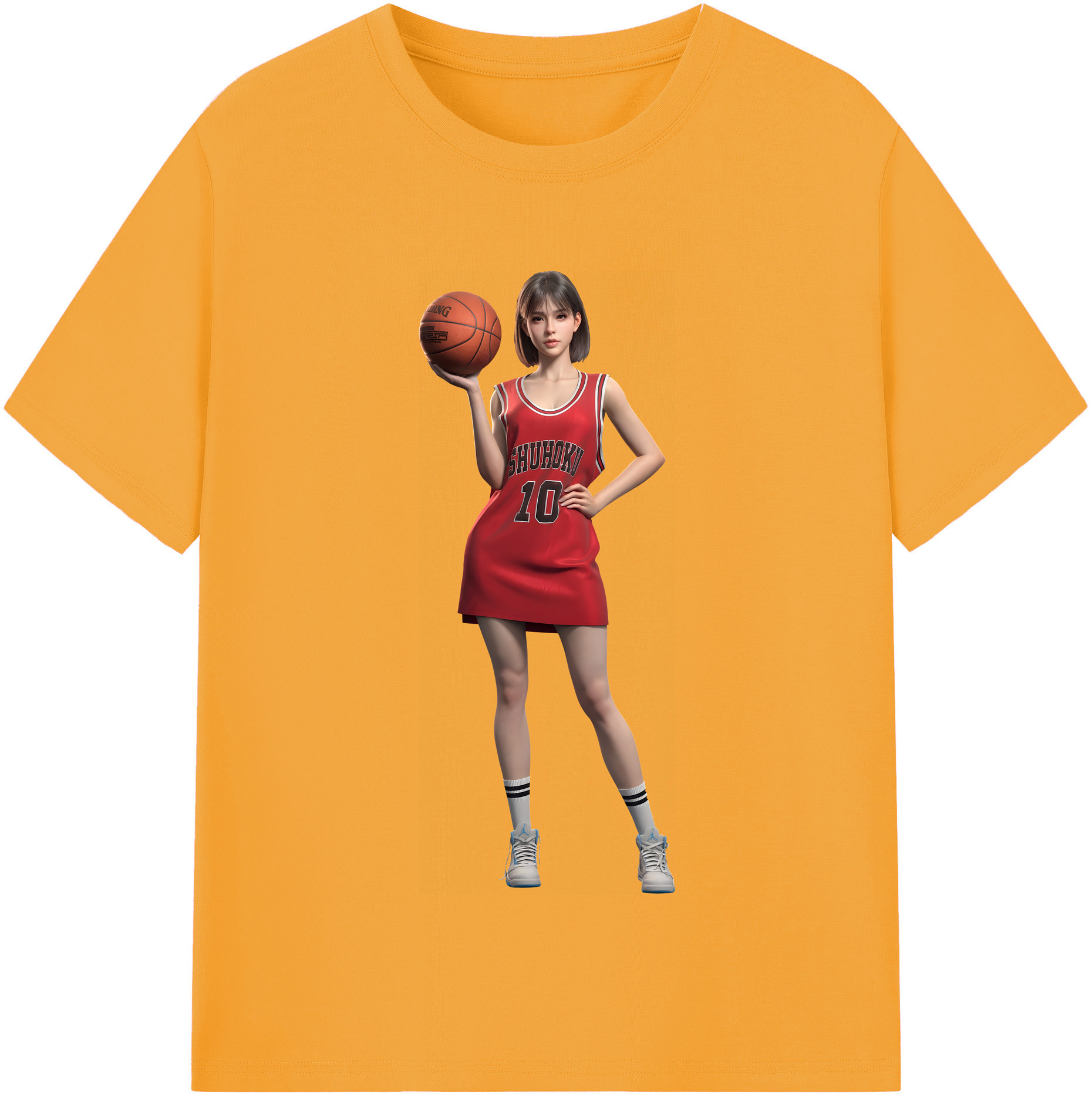 （画像用） SLAM DUNK／スラムダンク レディースカジュアルプリントTシャツ（綿100％）