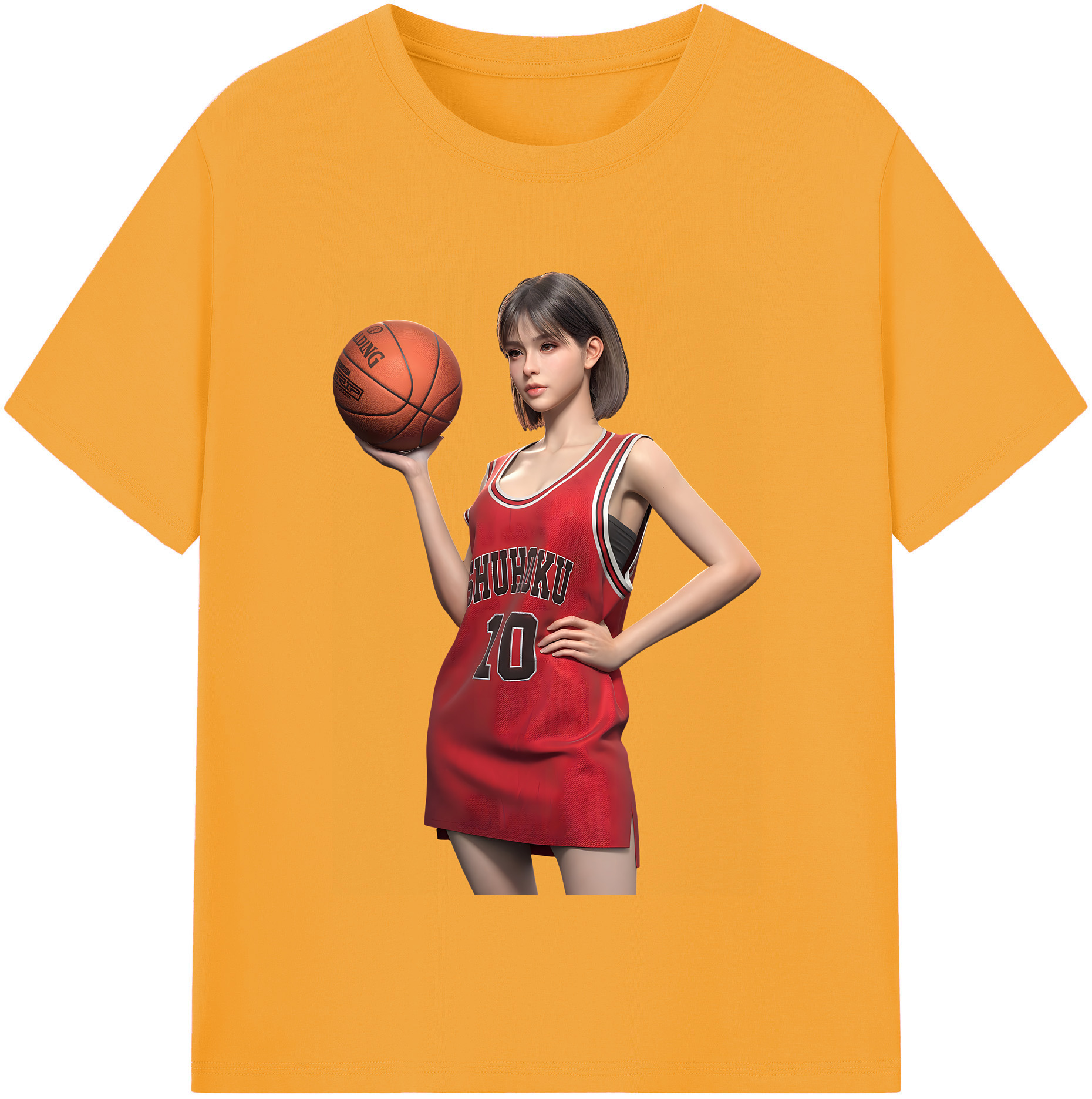 （画像用） SLAM DUNK／スラムダンク レディースカジュアルプリントTシャツ（綿100％）