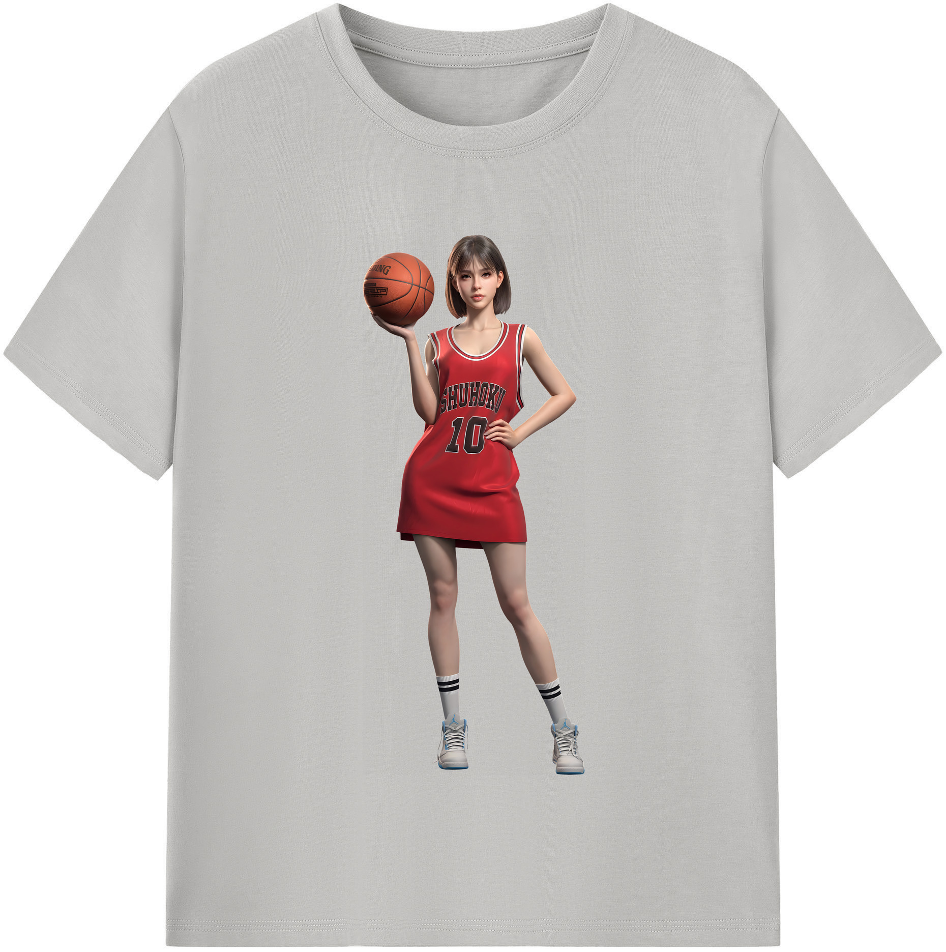 （画像用） SLAM DUNK／スラムダンク レディースカジュアルプリントTシャツ（綿100％）