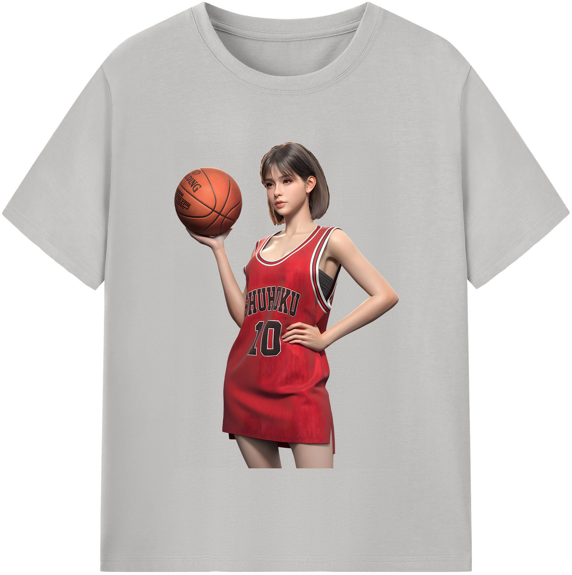 （画像用） SLAM DUNK／スラムダンク レディースカジュアルプリントTシャツ（綿100％）