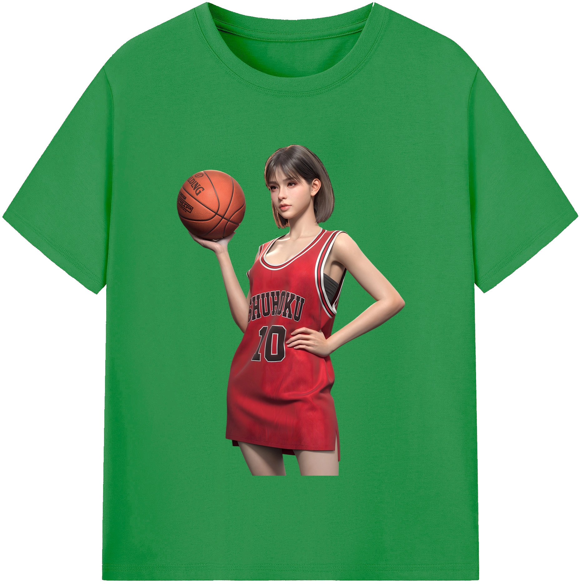 （画像用） SLAM DUNK／スラムダンク レディースカジュアルプリントTシャツ（綿100％）