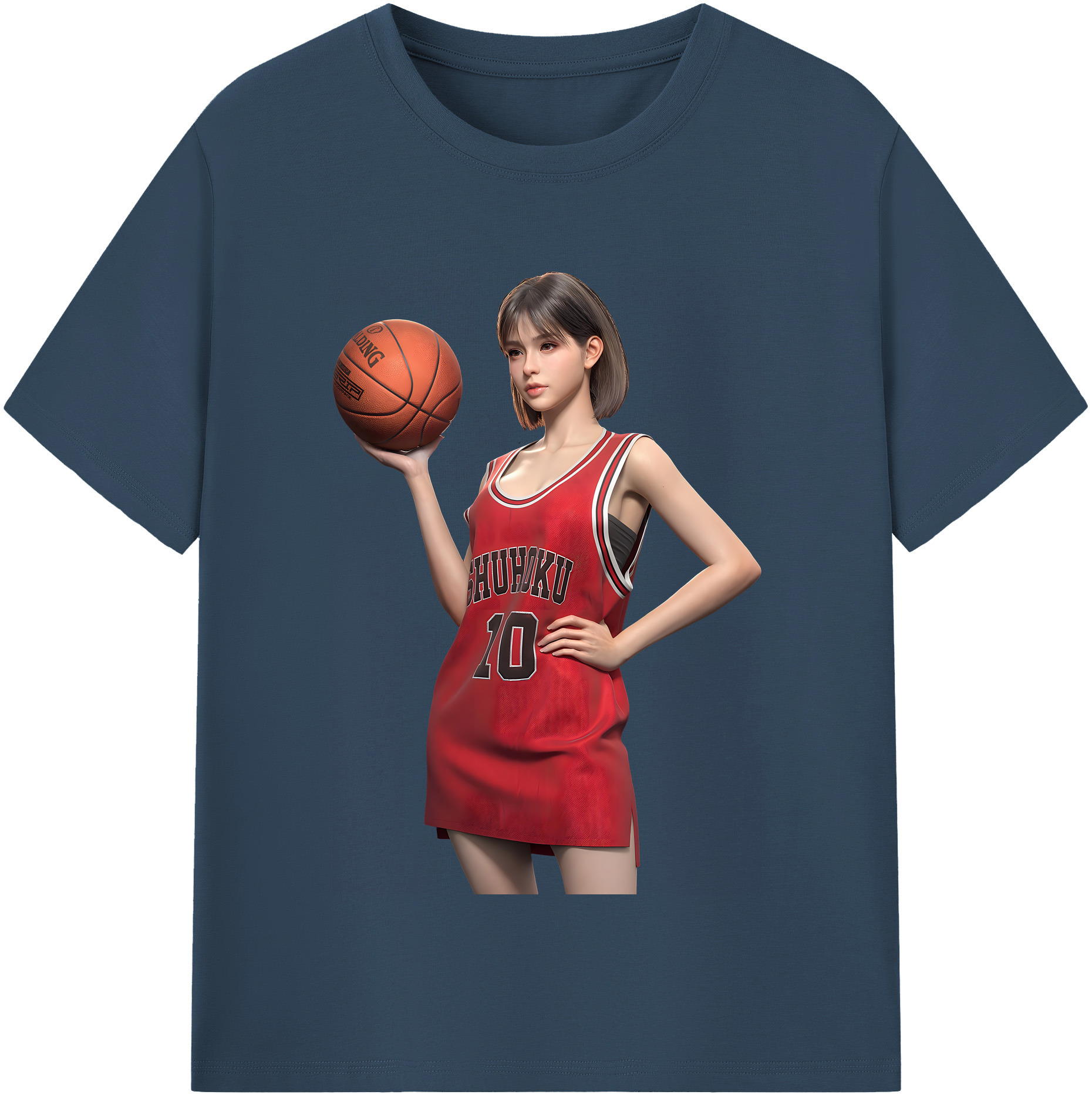 （画像用） SLAM DUNK／スラムダンク レディースカジュアルプリントTシャツ（綿100％）