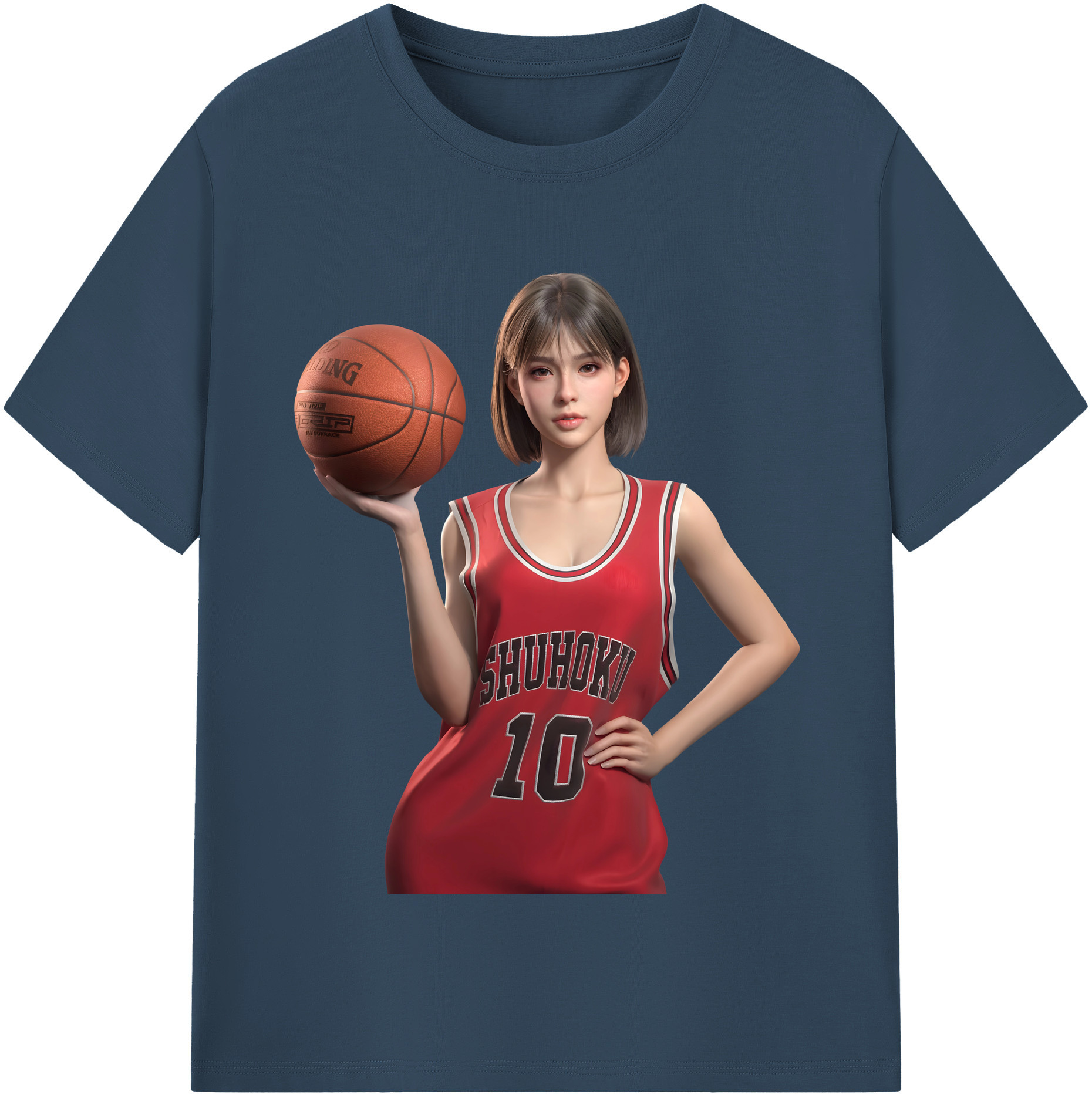 （画像用） SLAM DUNK／スラムダンク レディースカジュアルプリントTシャツ（綿100％）