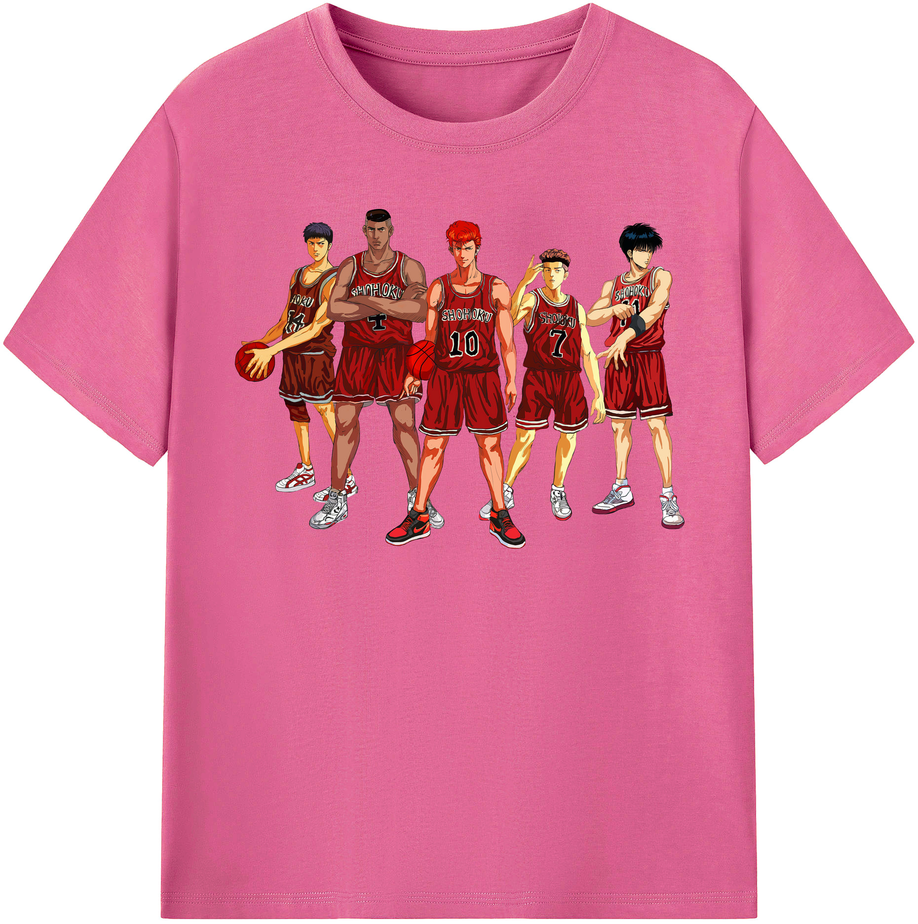 （画像用） SLAM DUNK／スラムダンク レディースカジュアルプリントTシャツ（綿100％）